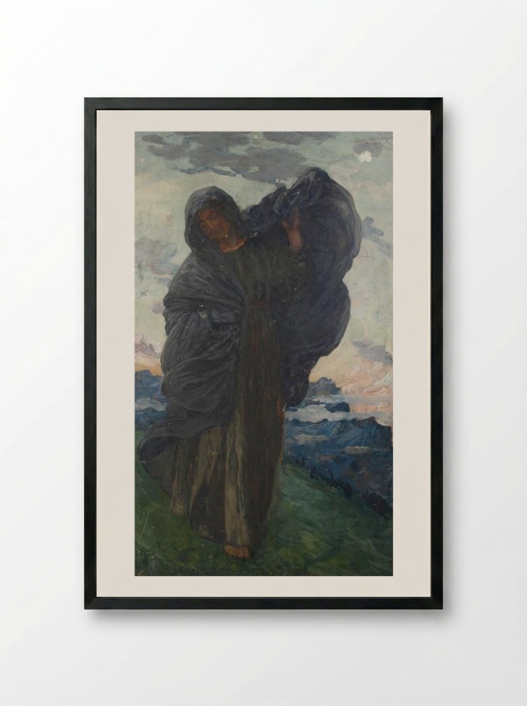 Winter - Walter Crane - Framed Print Black