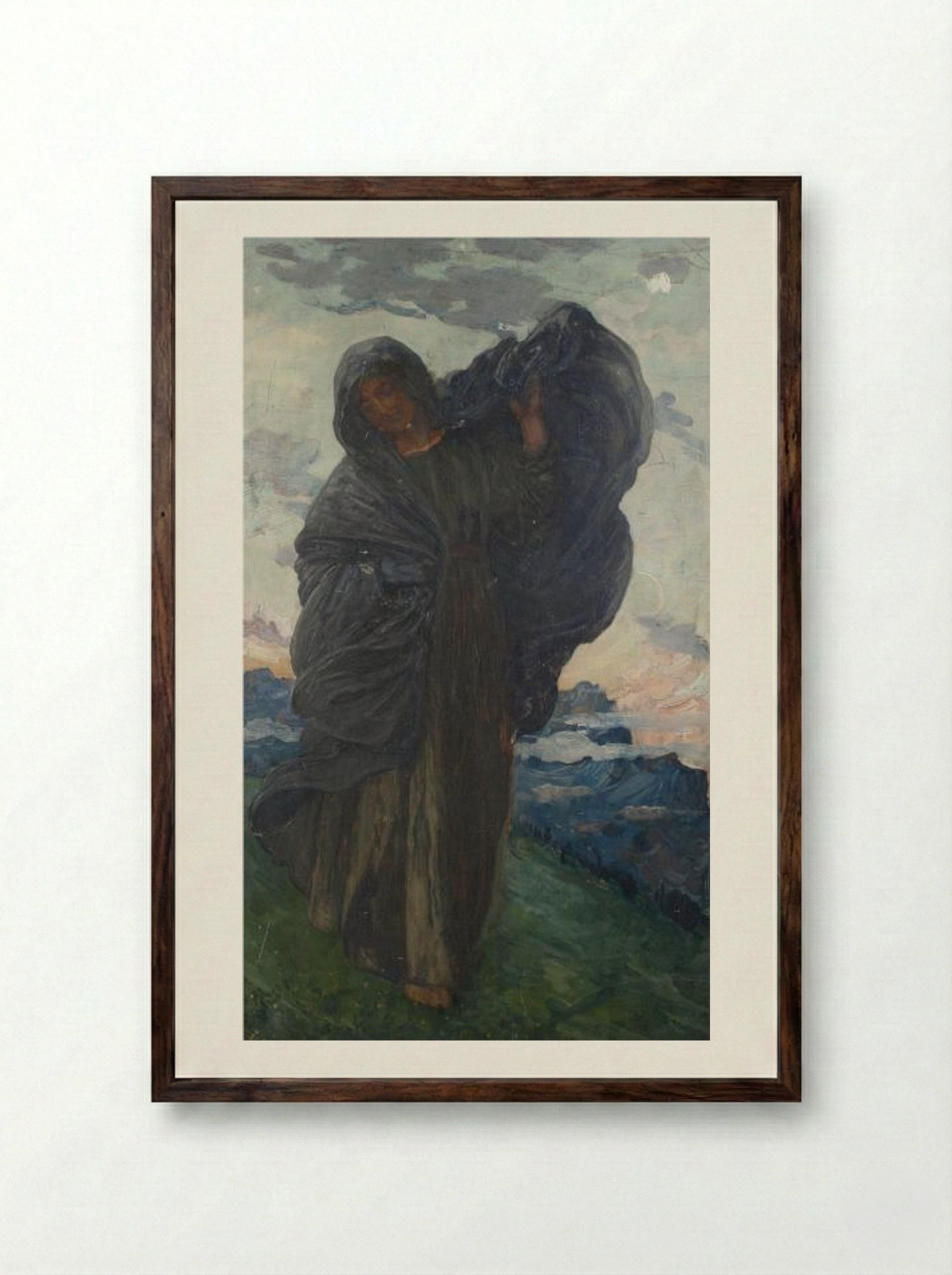 Winter - Walter Crane - Framed Print Dark Wood