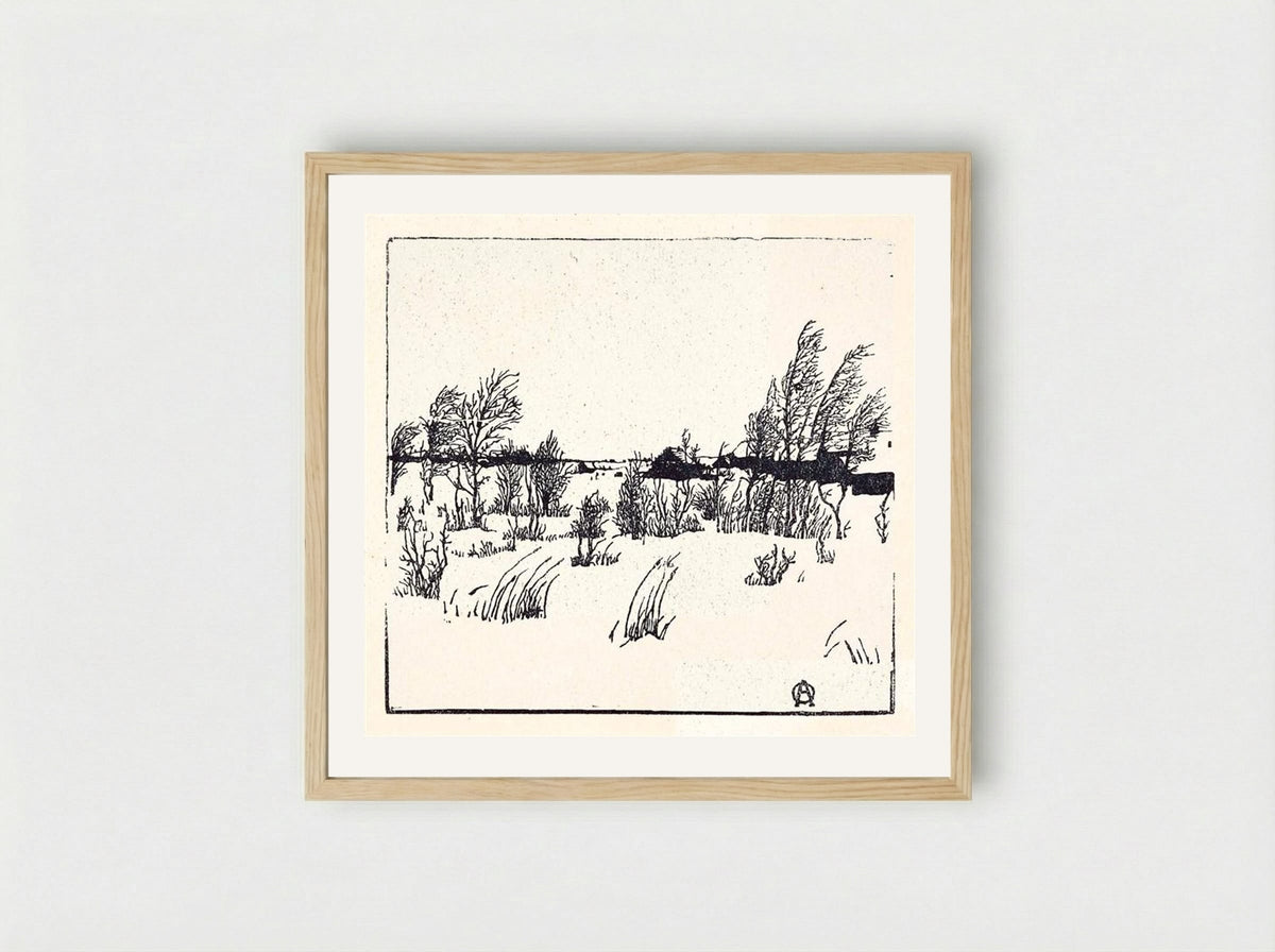 Winter - Anna Ostroumova-Lebedeva - Framed Print Wood