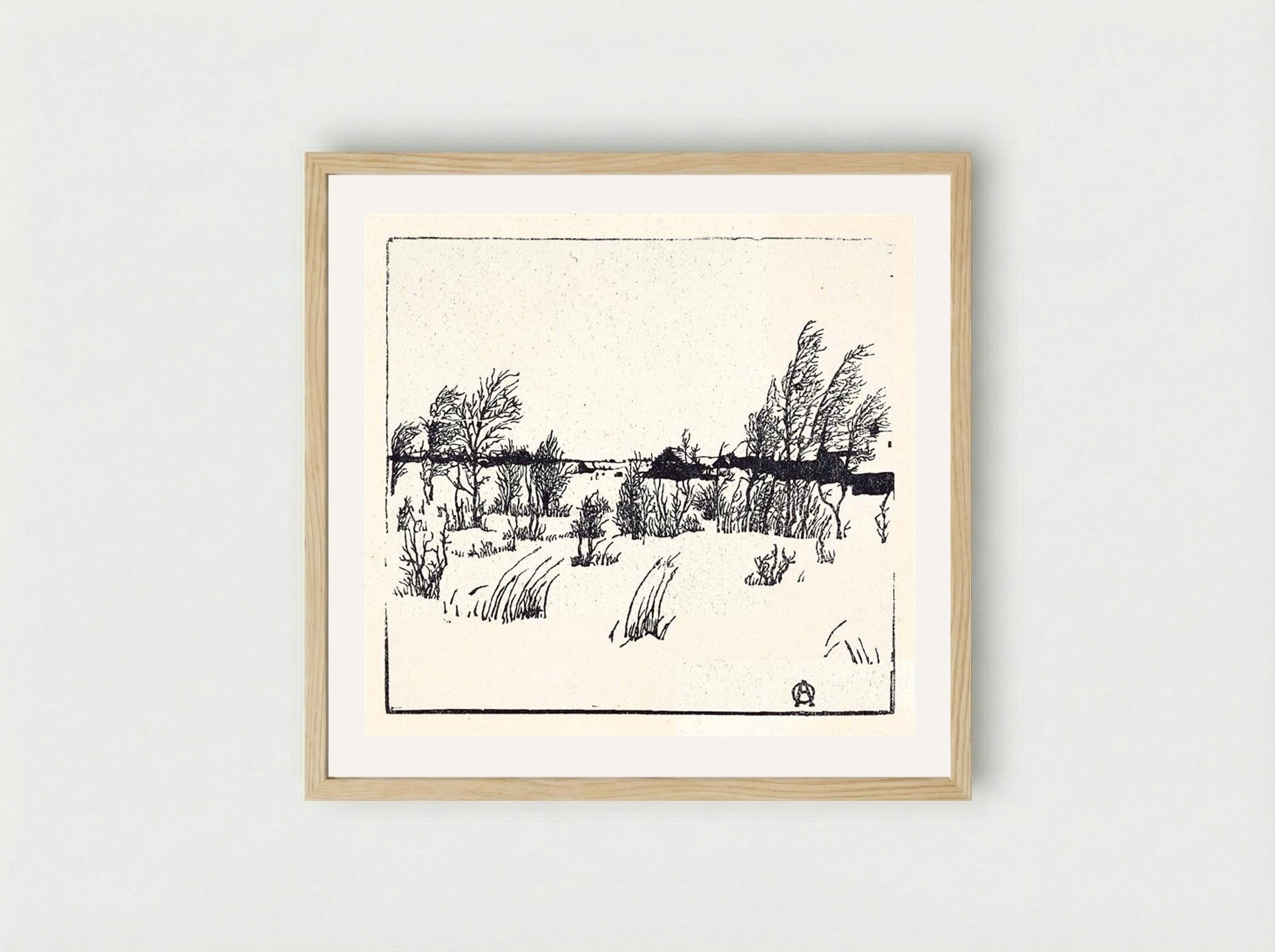Winter - Anna Ostroumova-Lebedeva - Framed Print Wood