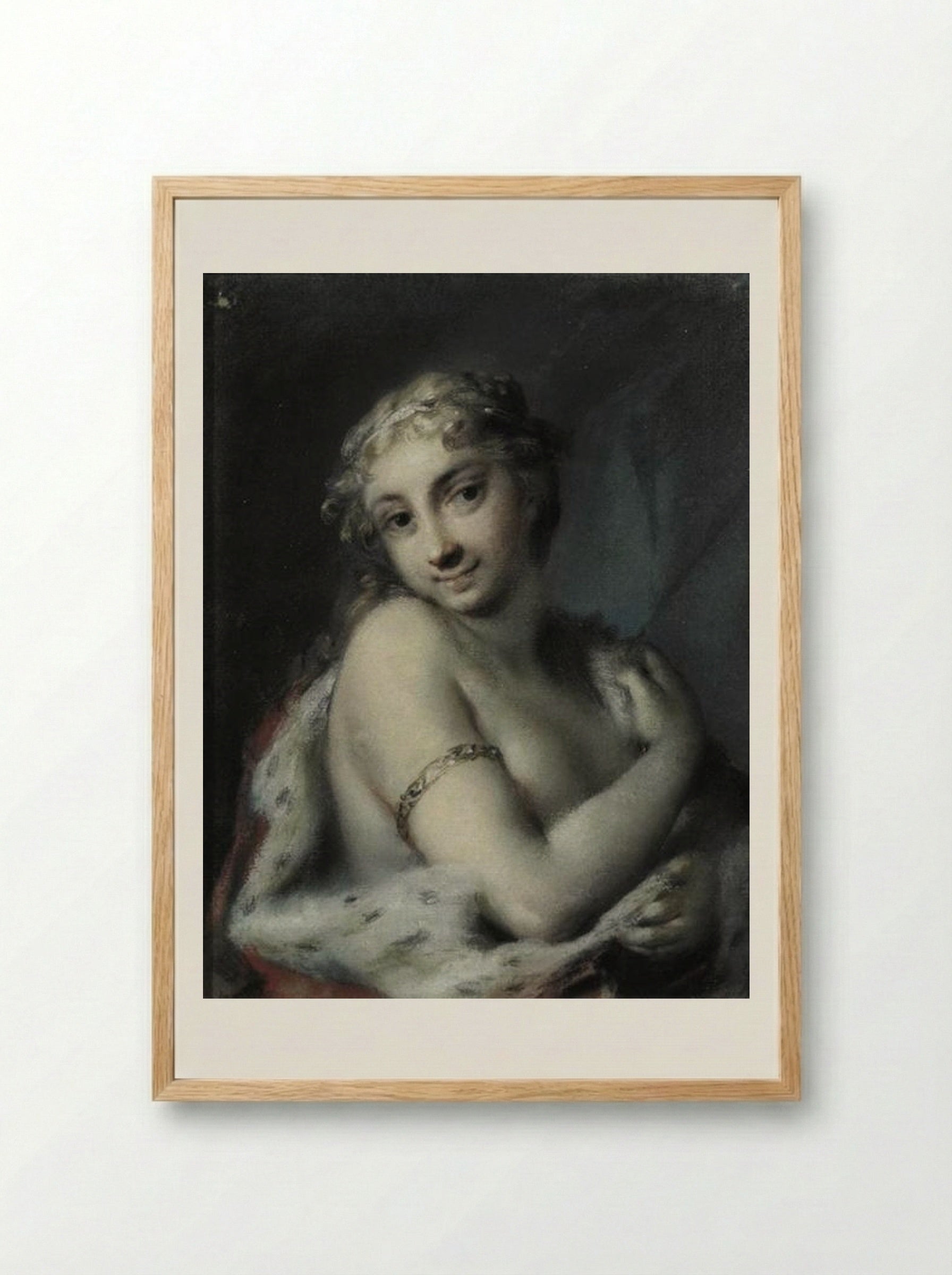 Winter - Rosalba Carriera - Framed Print Wood