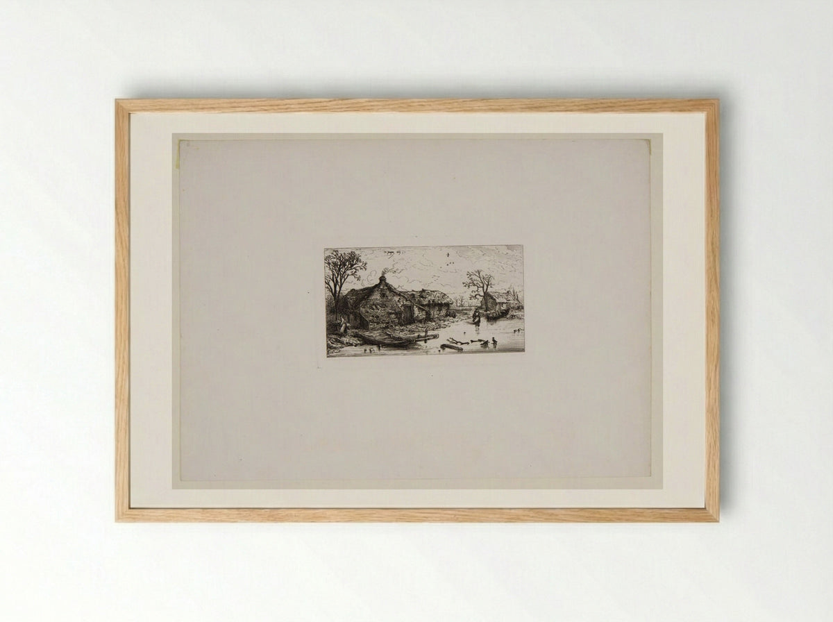 Winter - Charles-Émile Jacque - Framed Print Wood