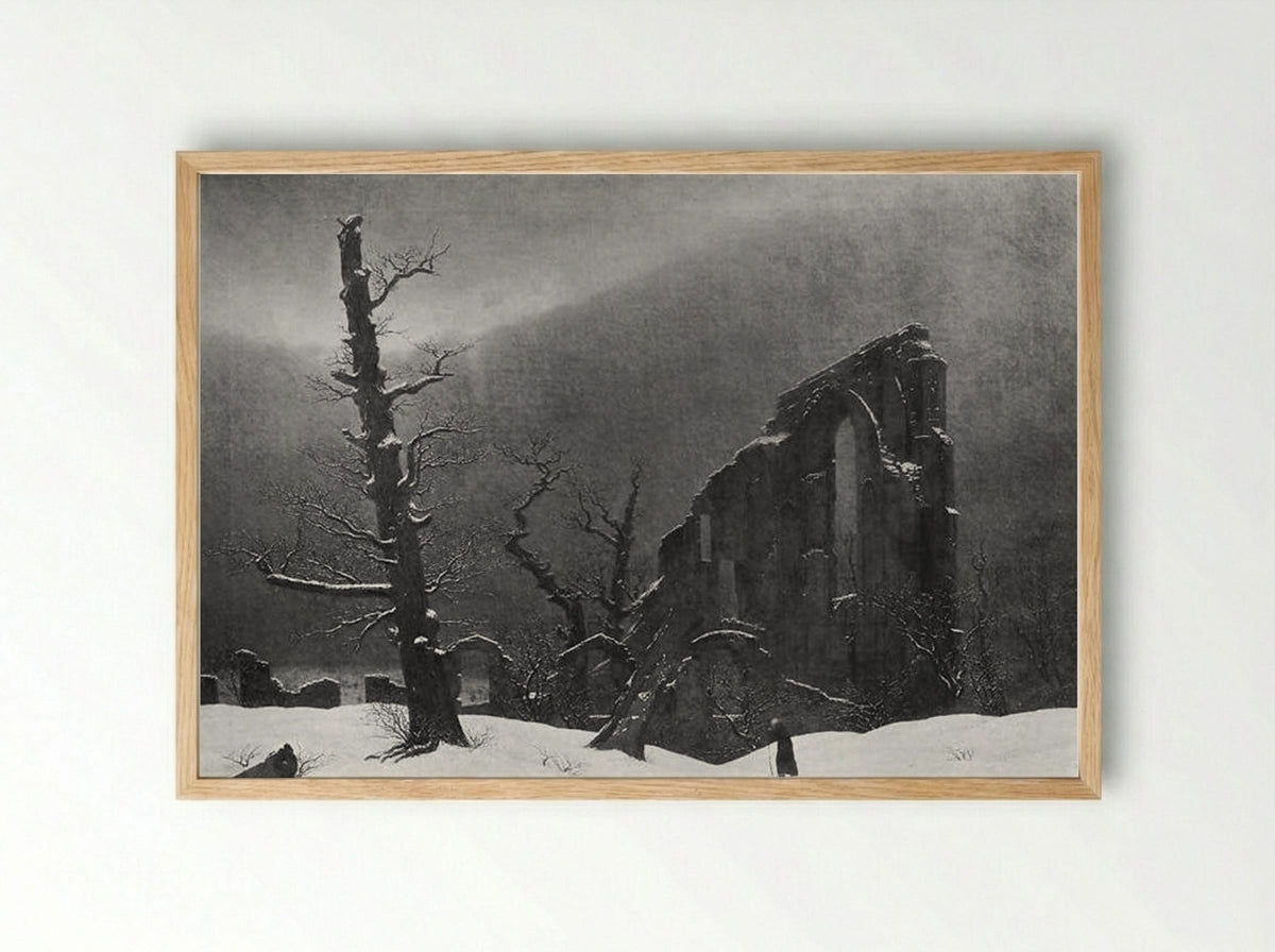 Winter - Caspar David Friedrich - Framed Print Wood