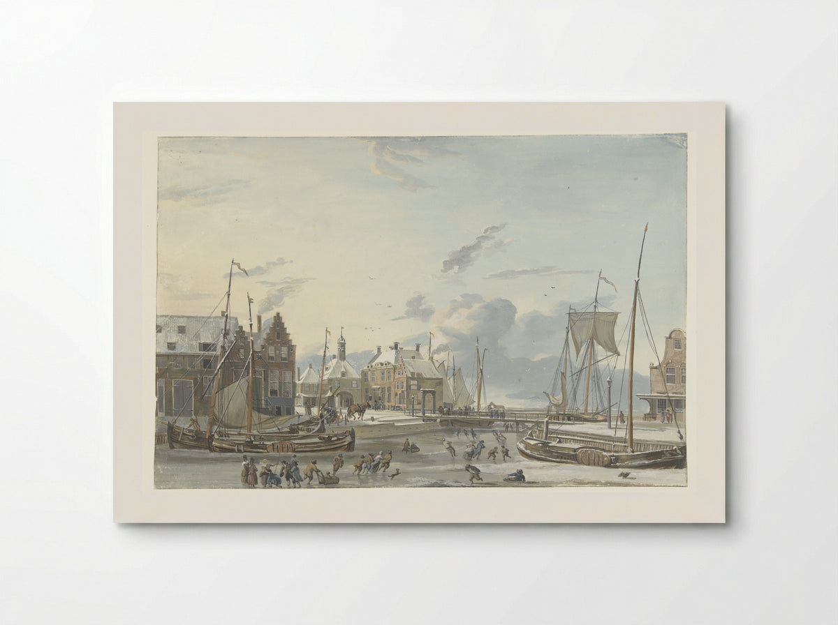 Wintergezicht te Harlingen - Nicolaas Baur - Poster