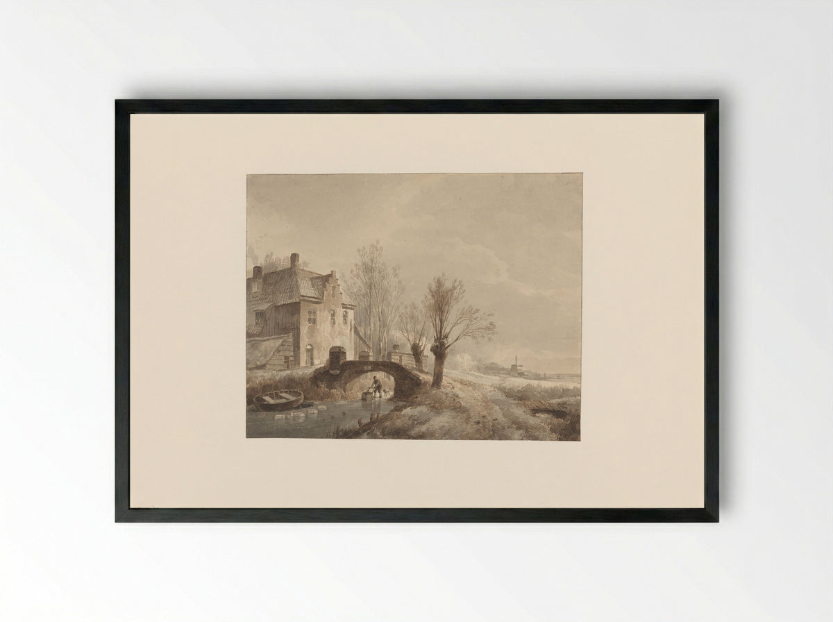 Wintergezicht - Wijnand Nuijen - Framed Print Black