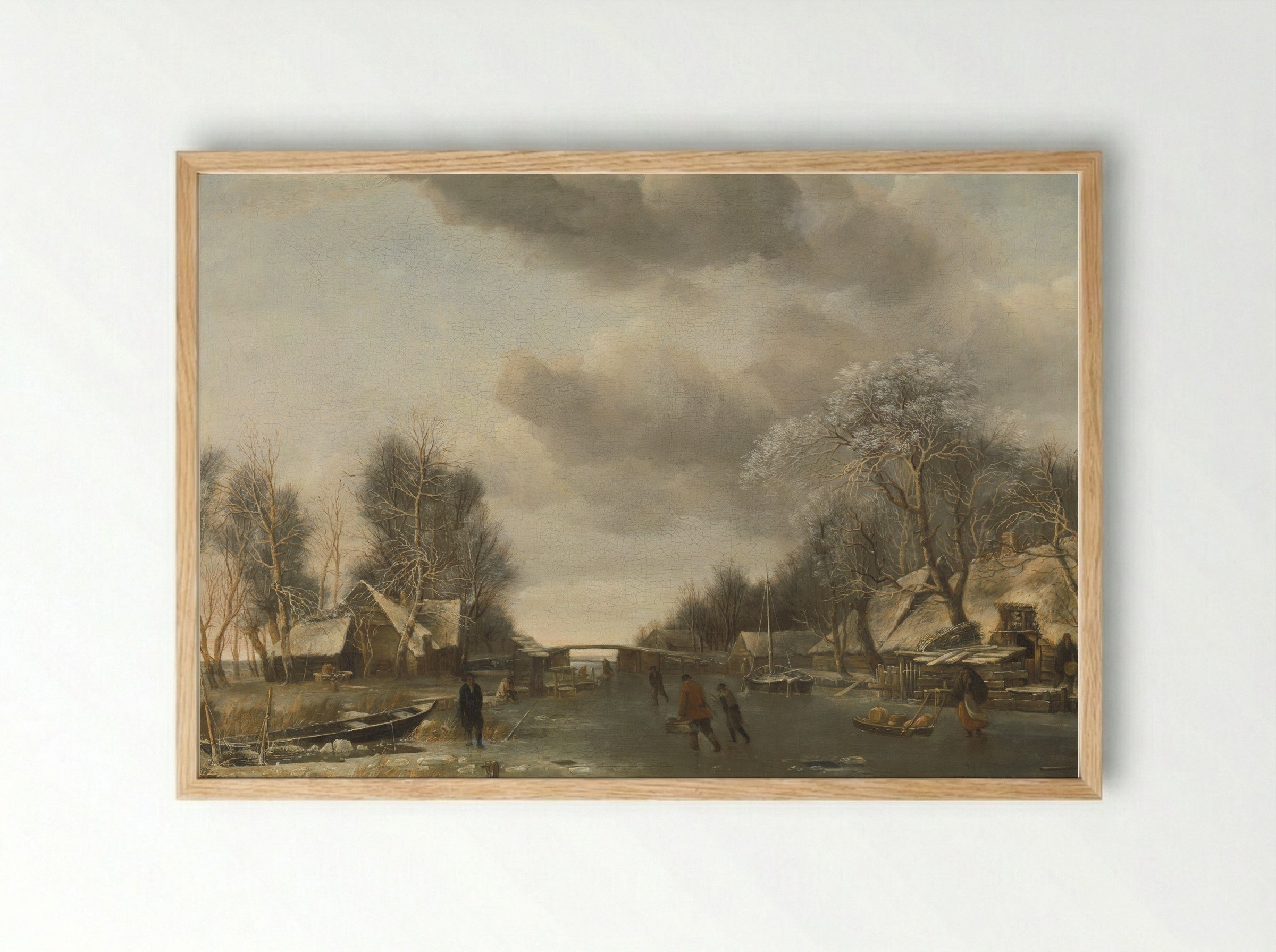 Wintergezicht - Jan van de Cappelle - Framed Print Wood