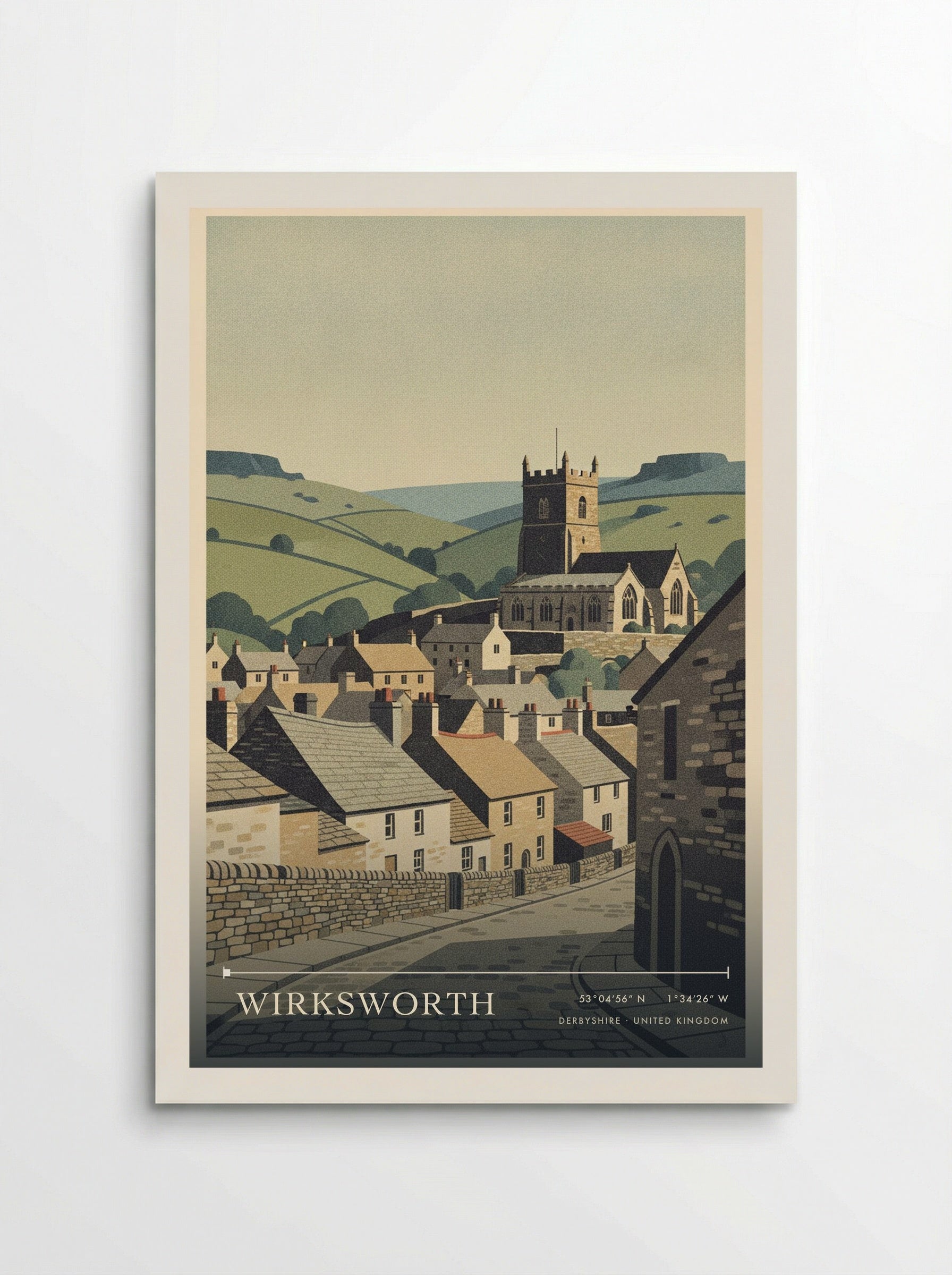 Wirksworth Derbyshire United Kingdom Travel Poster - Poster