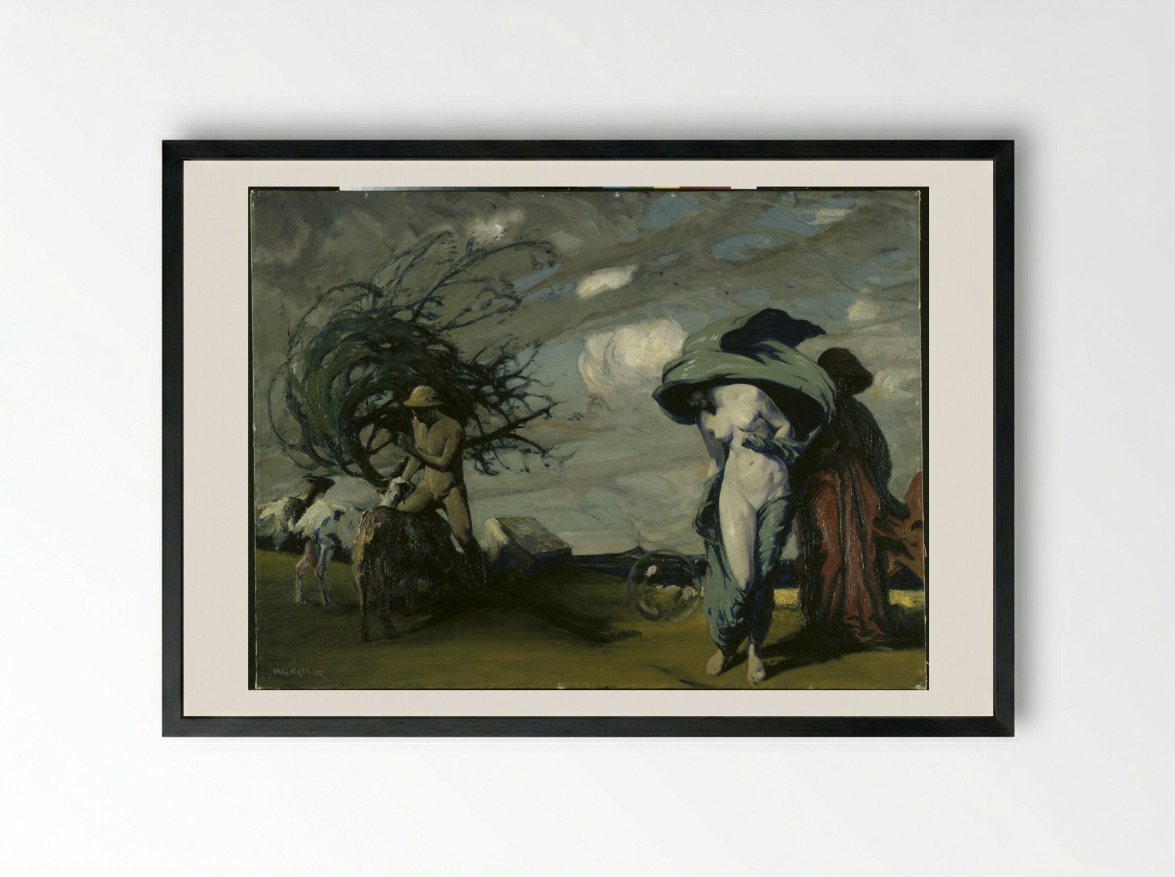 Wisdom and Destiny - Henry Keller - Framed Print Black