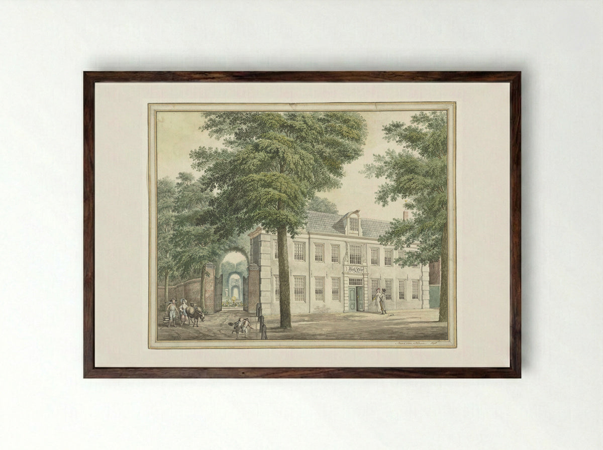 Wisseloord te Muiderberg - Maas van Altena - Framed Print Dark Wood