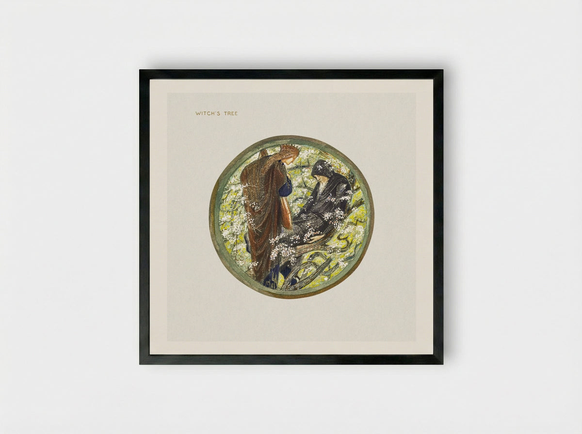 Witch's Tree - Edward Burne-Jones - Framed Print Black
