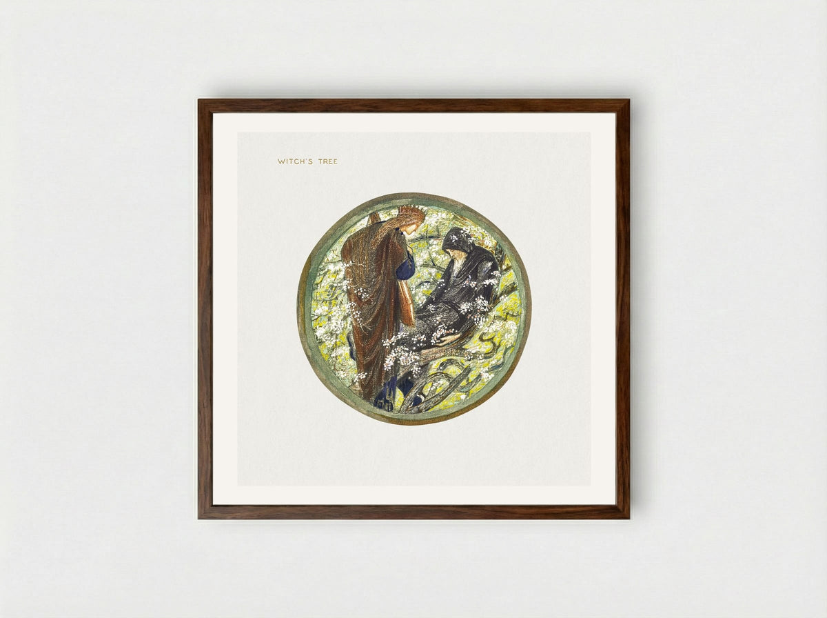 Witch's Tree - Edward Burne-Jones - Framed Print Dark Wood