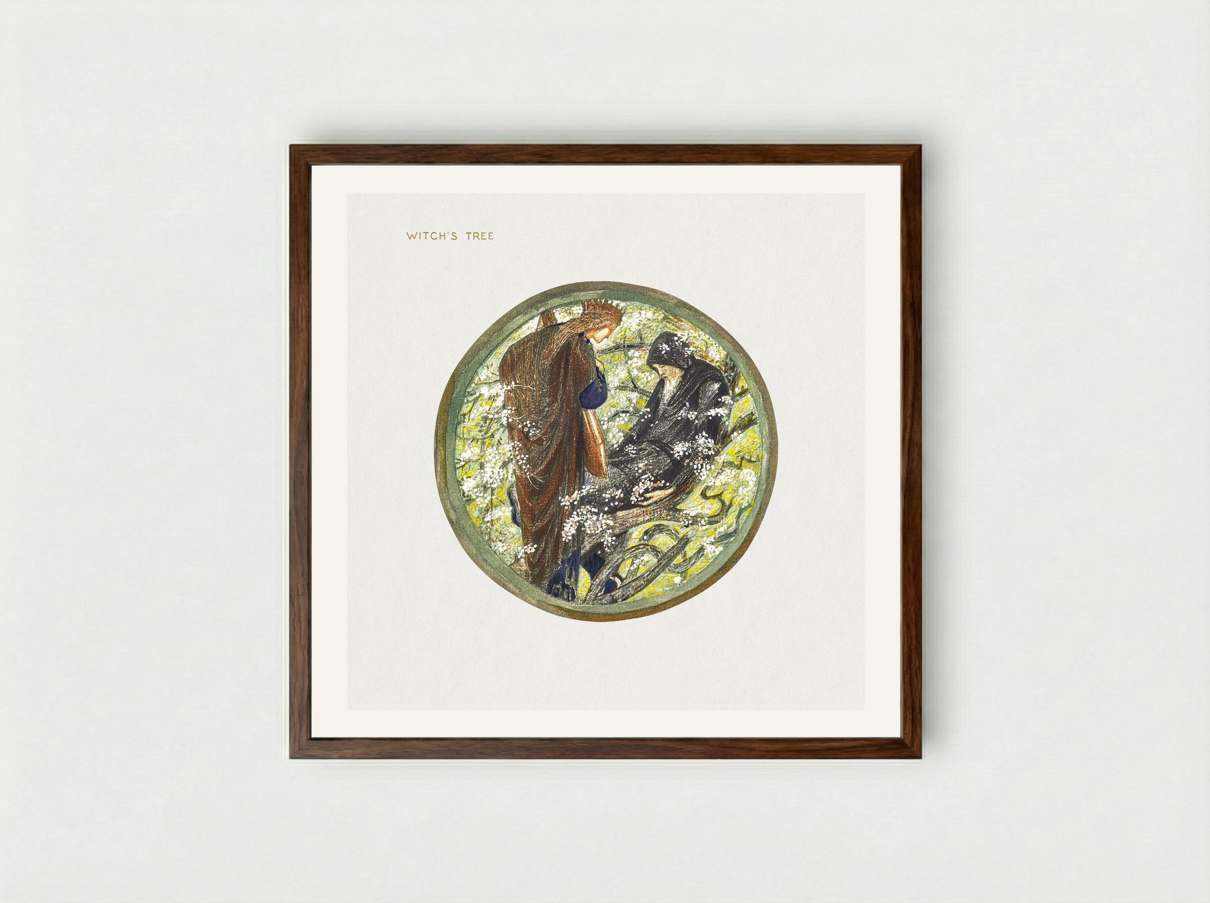 Witch's Tree - Edward Burne-Jones - Framed Print Dark Wood