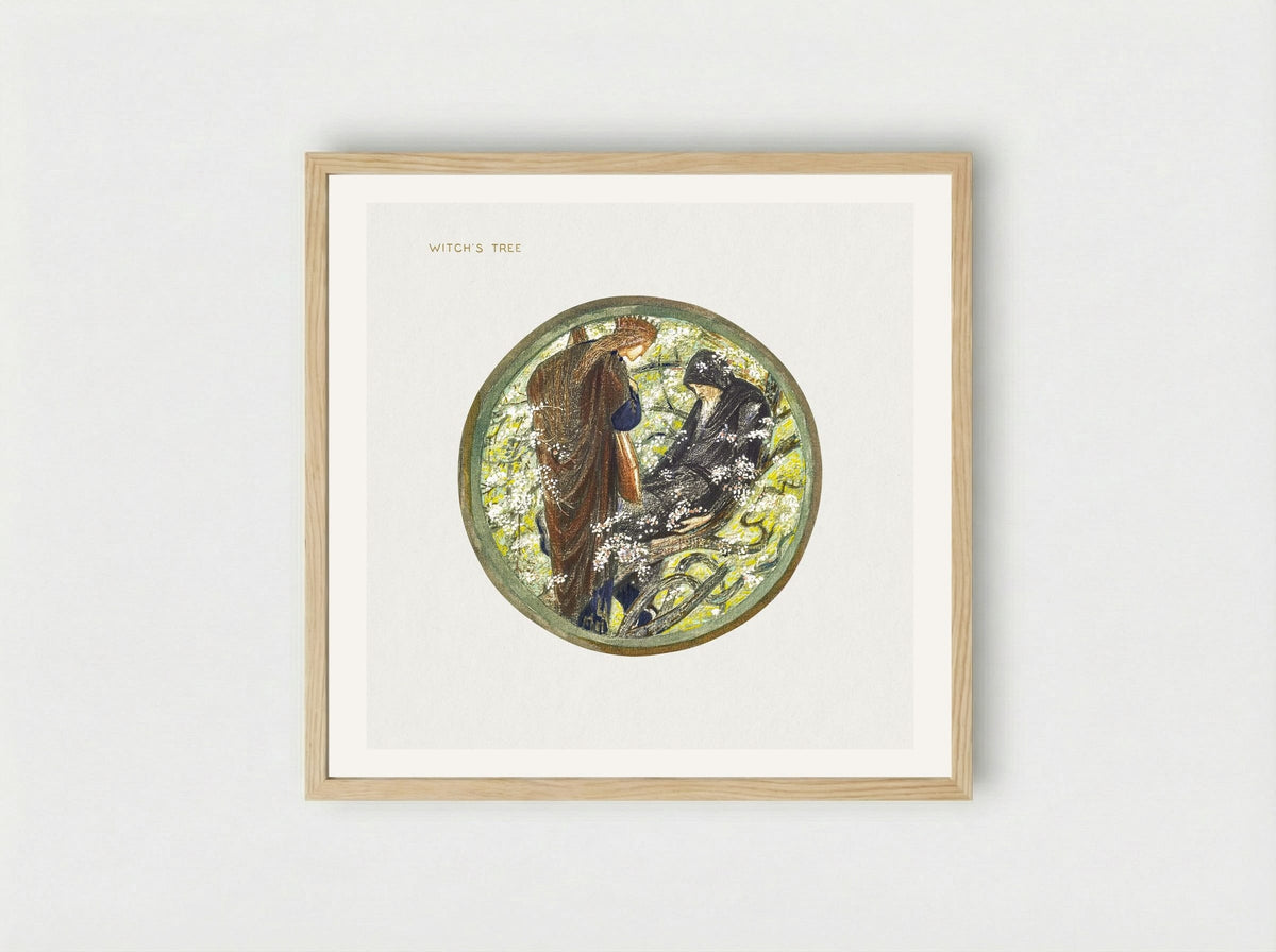 Witch's Tree - Edward Burne-Jones - Framed Print Wood