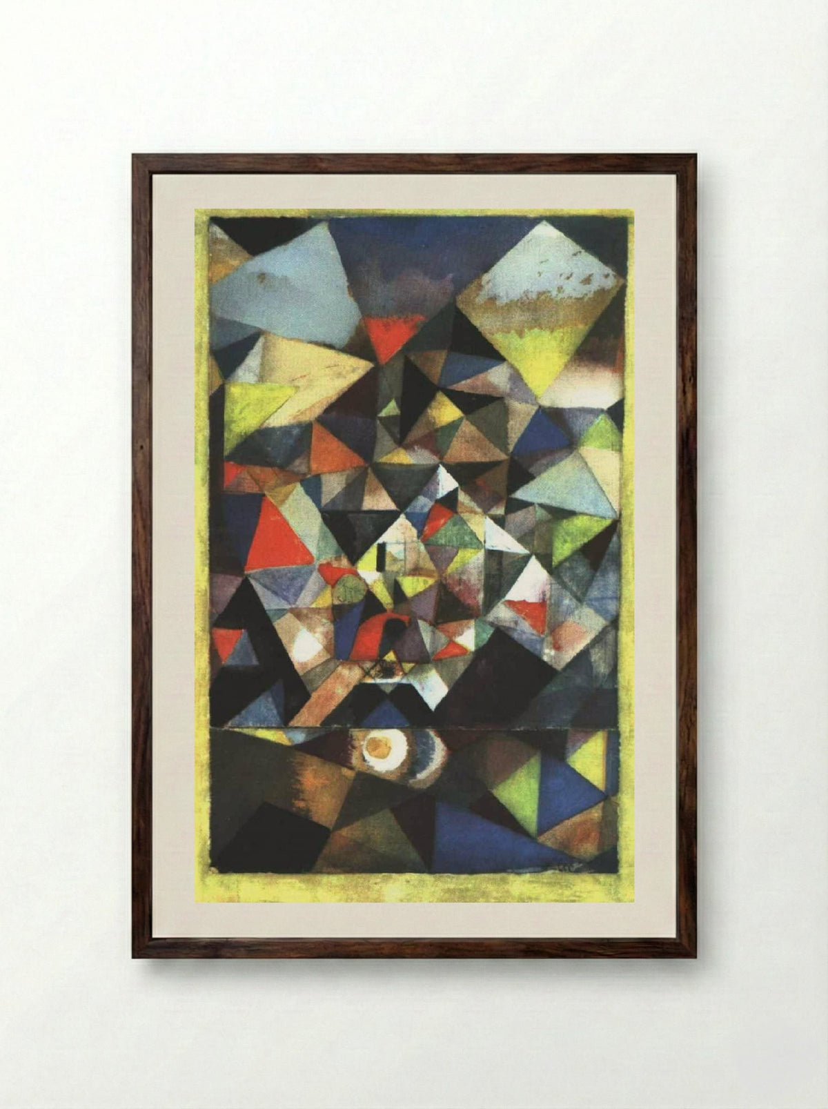 With the Egg - Paul Klee - Framed Print Dark Wood