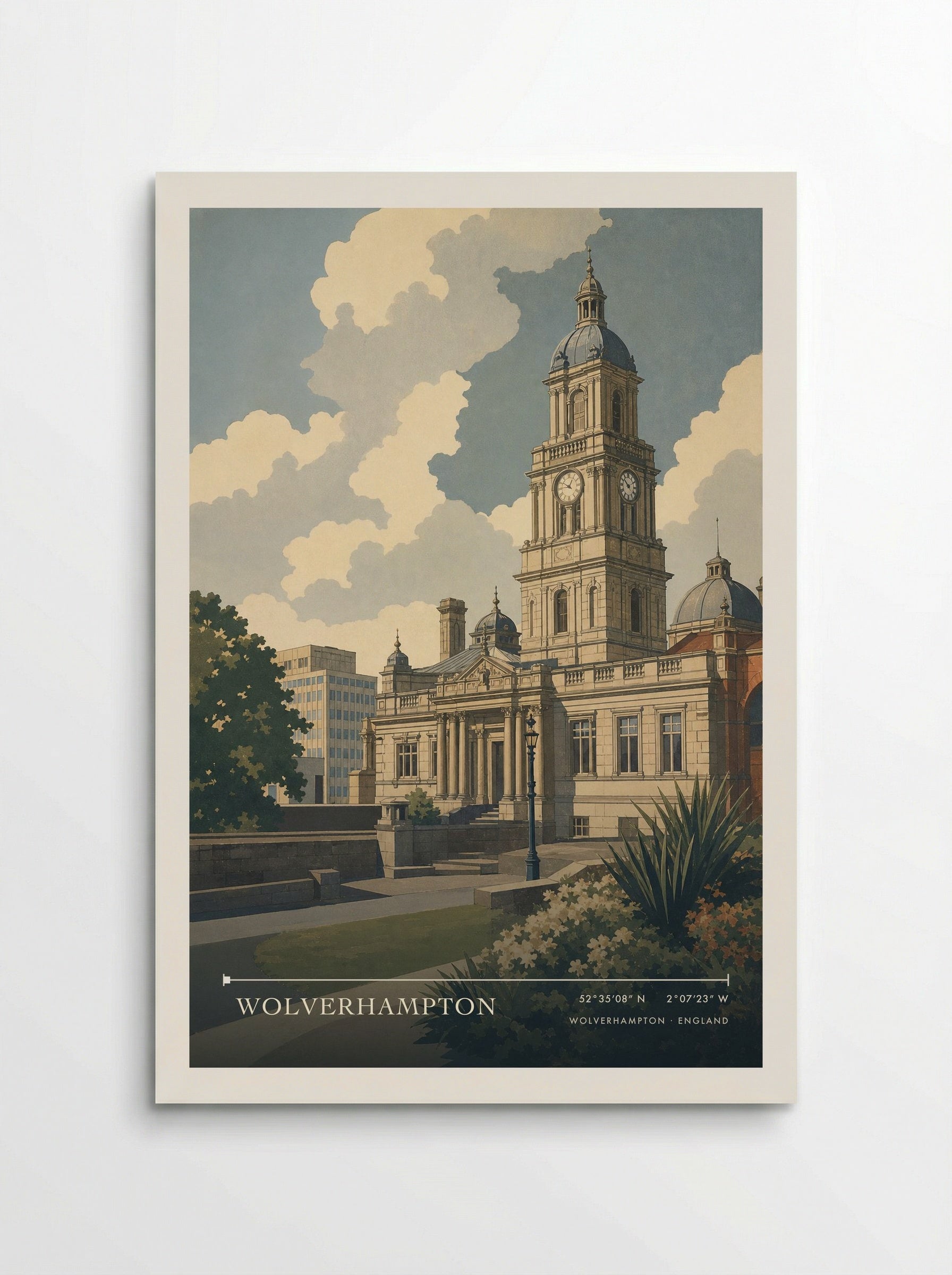 Wolverhampton England Travel Poster - Poster