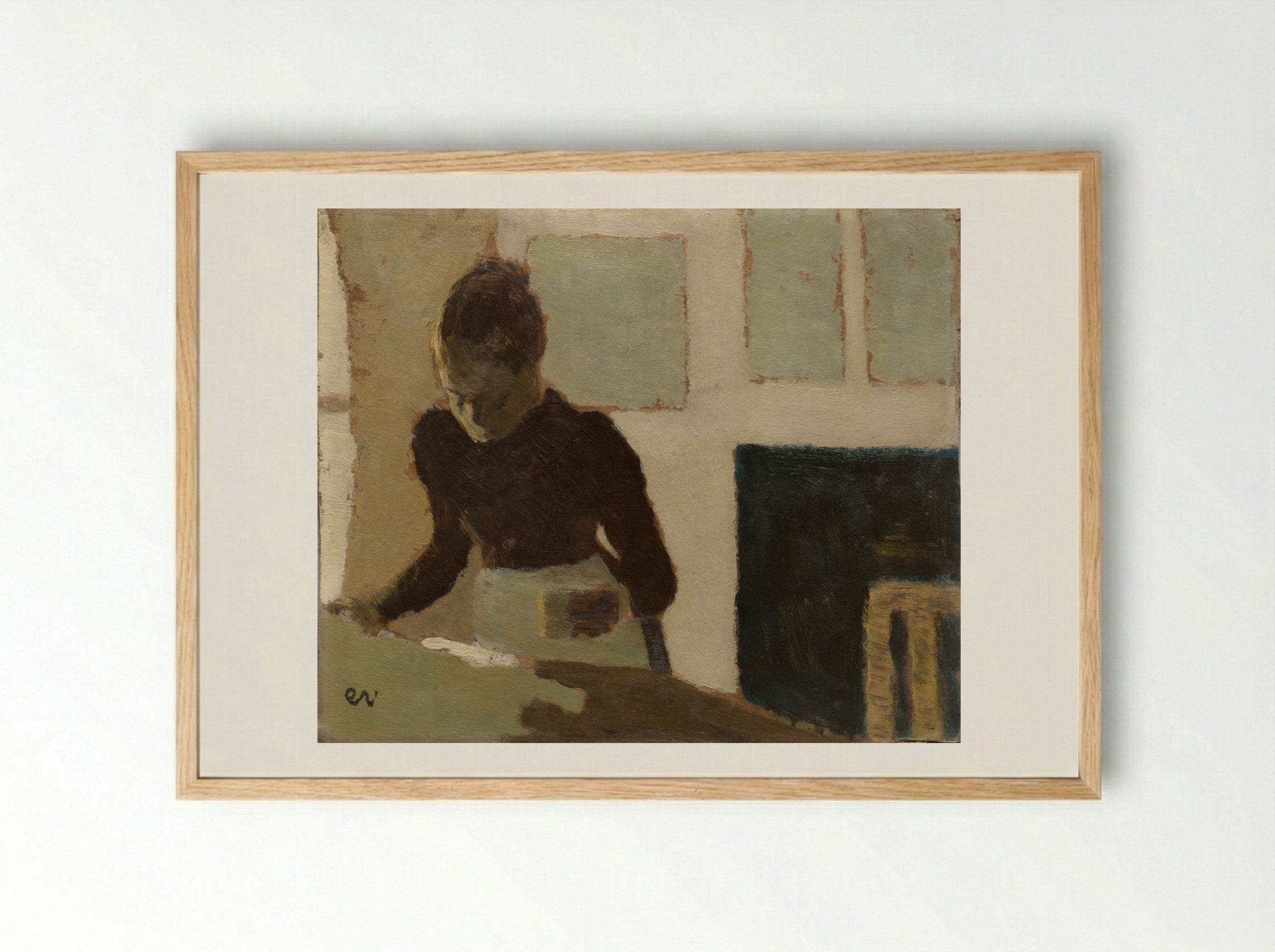 Woman Ironing - Édouard Vuillard - Framed Print Wood