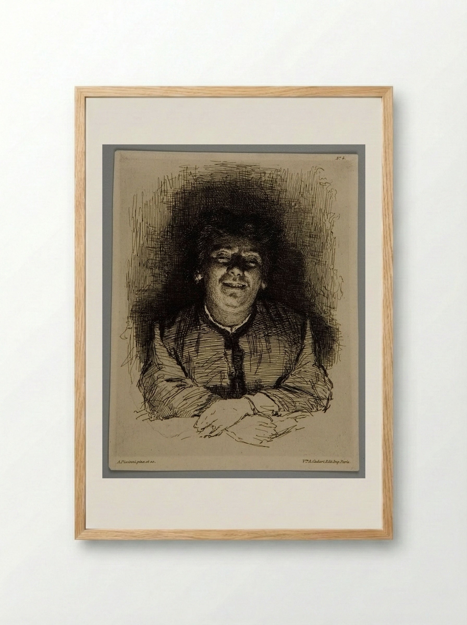 Woman Laughing - Antonio Piccinni - Framed Print Wood