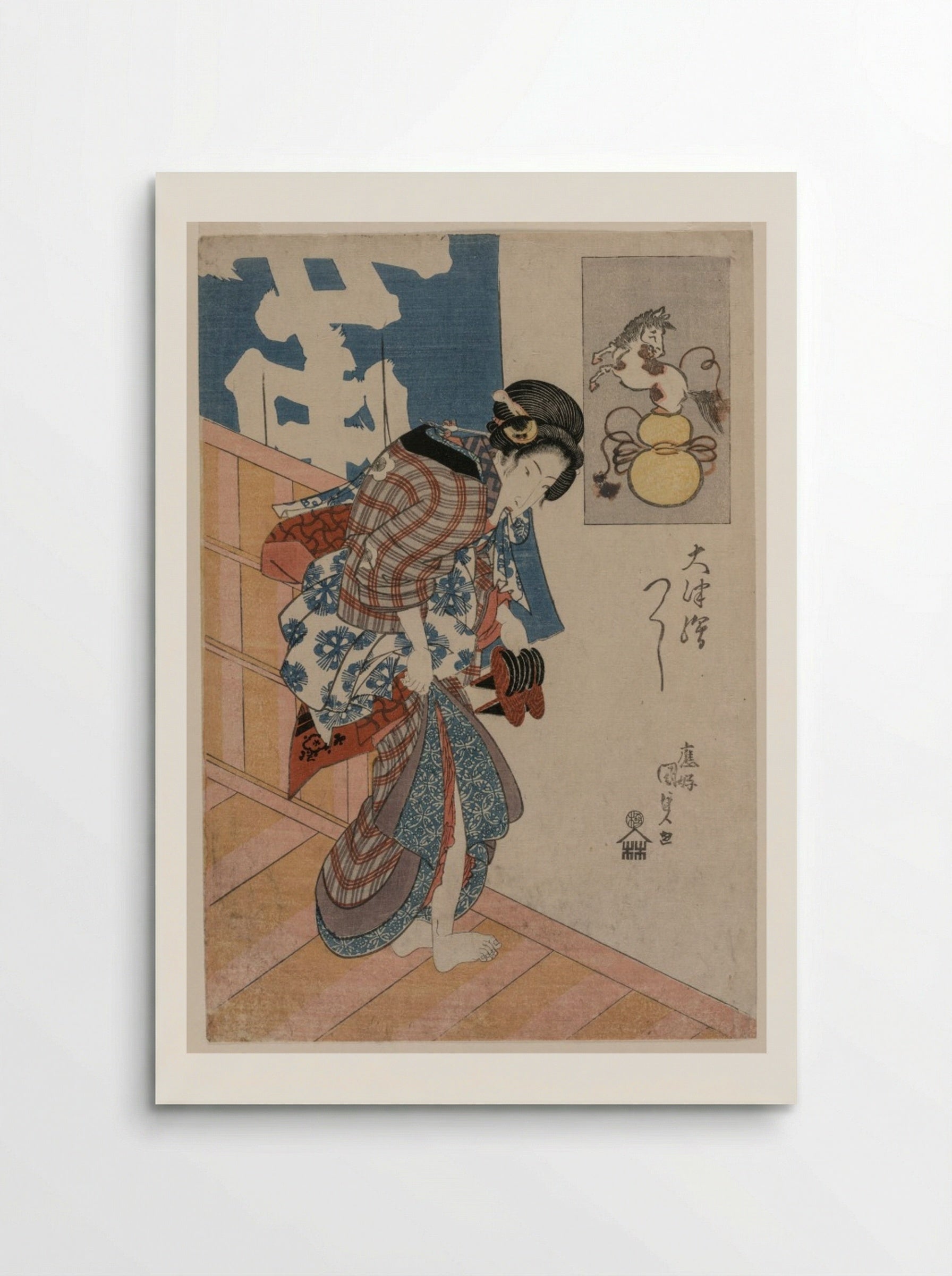 Woman Leaving a Bath House - Utagawa Kunisada - Poster