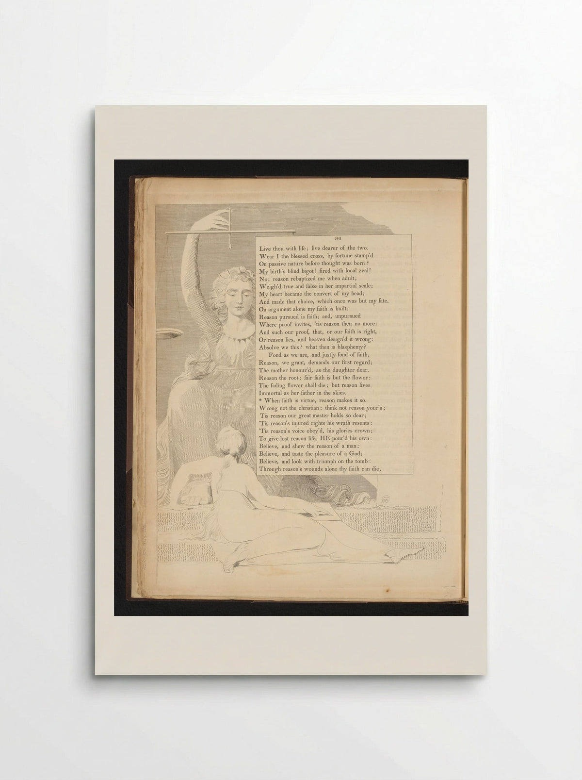 Woman Observing the Personification of Justice - Edward Young - Poster