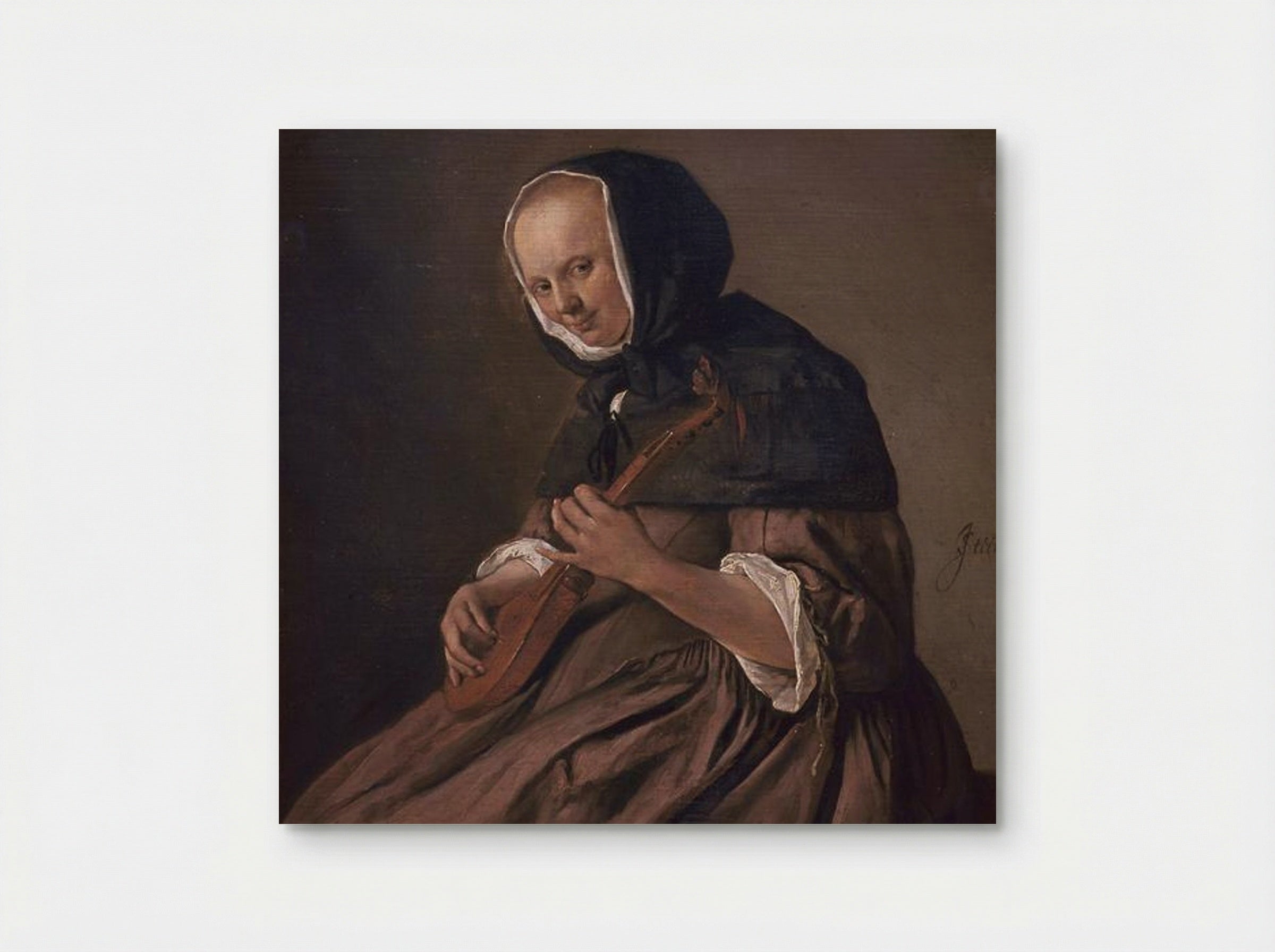 Woman Playing the Sistrum - Jan Steen - Poster