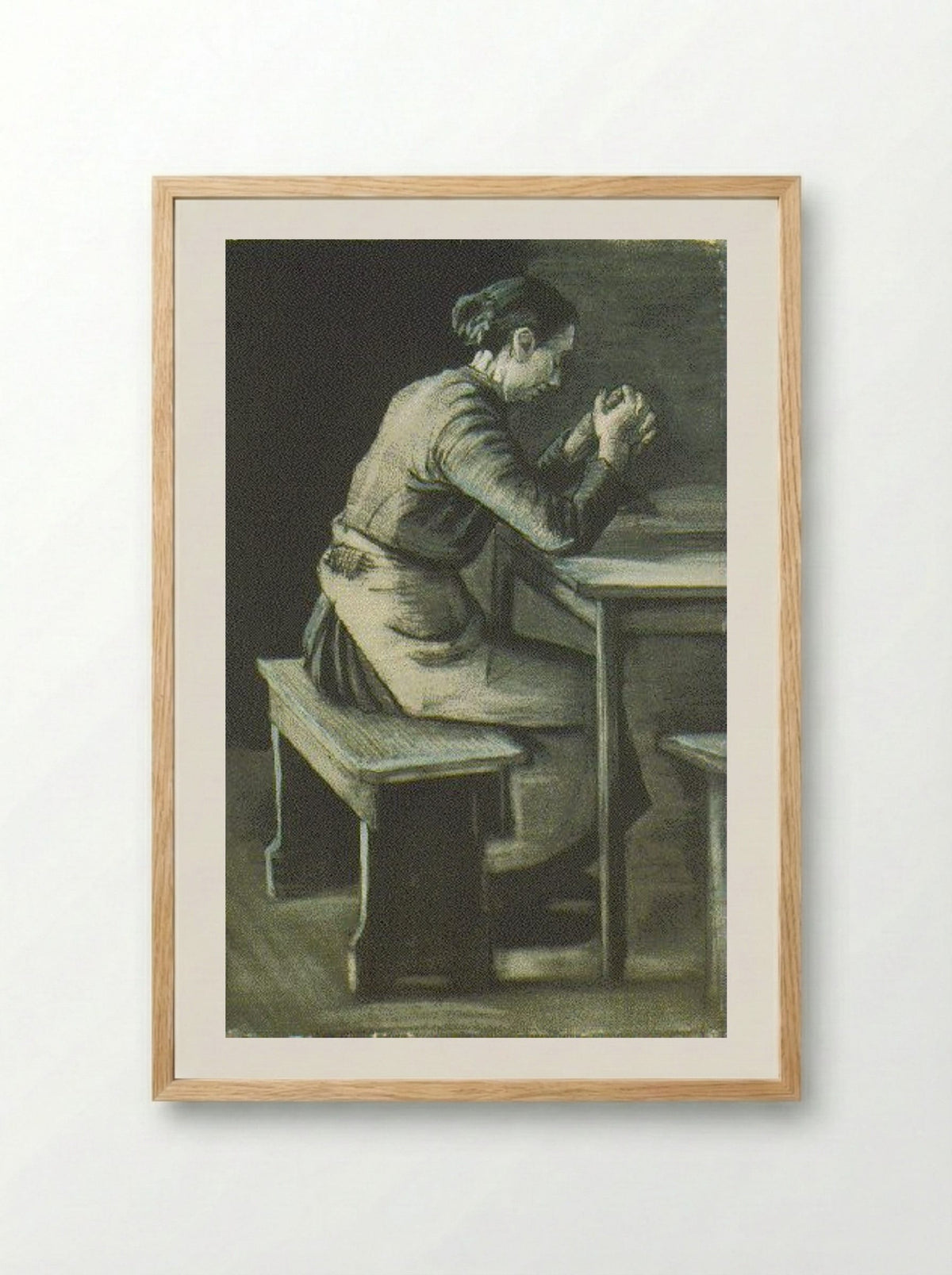 Woman Praying - Vincent van Gogh - Framed Print Wood