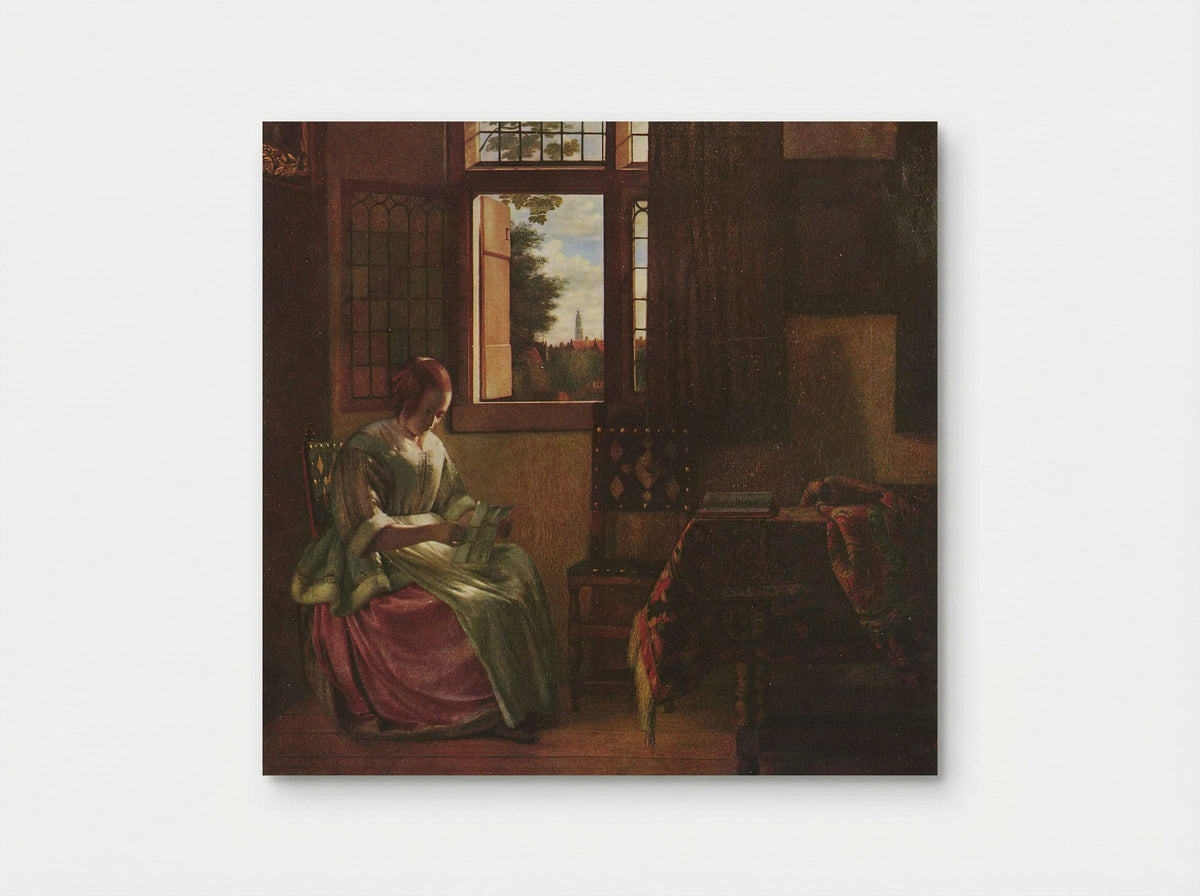 Woman Reading a Letter - Pieter de Hooch - Poster