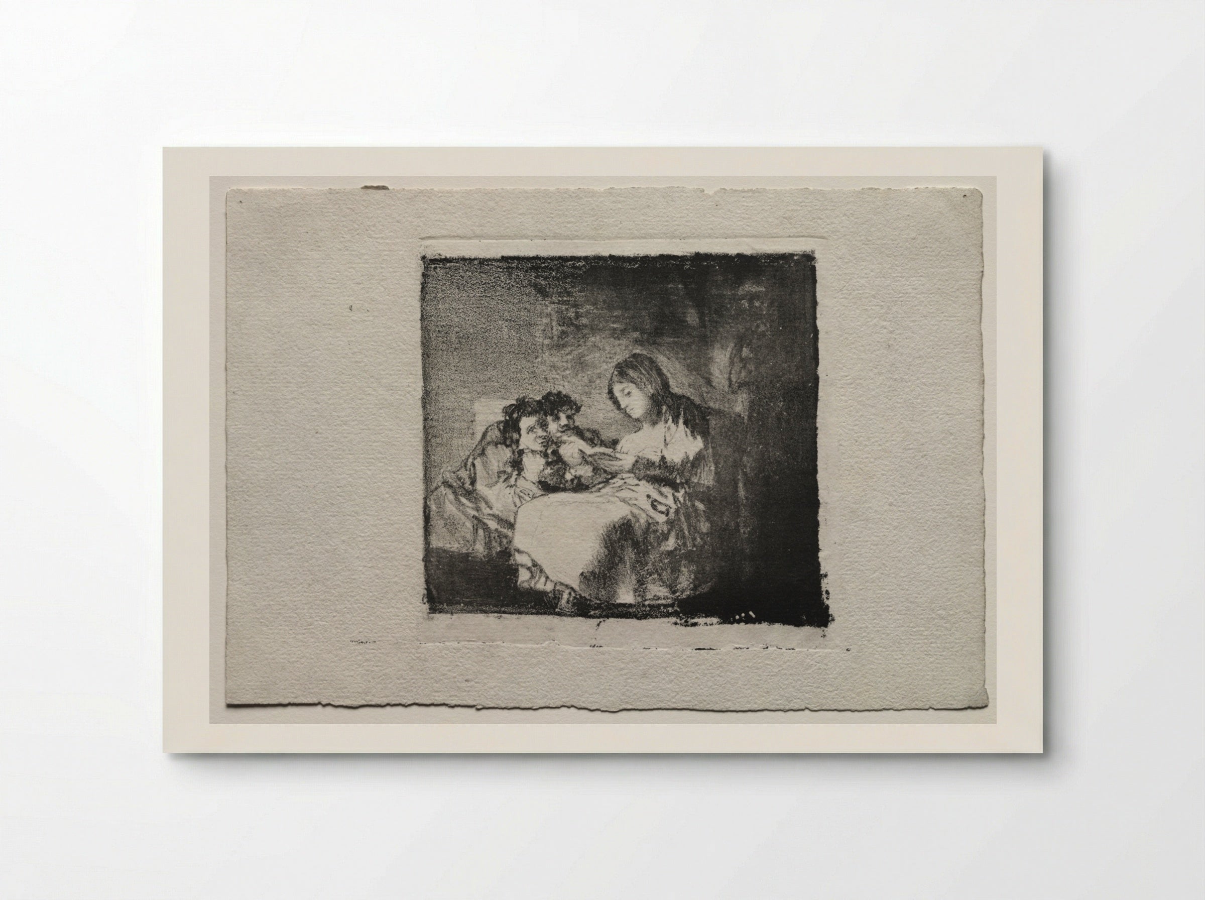 Woman Reading to Two Children - Francisco de Goya - Poster