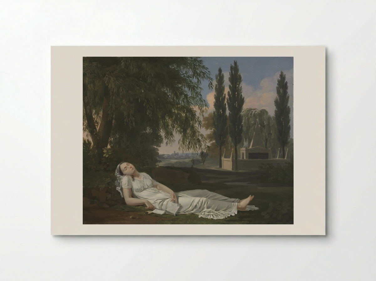 Woman Sleeping in a Landscape with a Letter - Bernard Gaillot - Poster