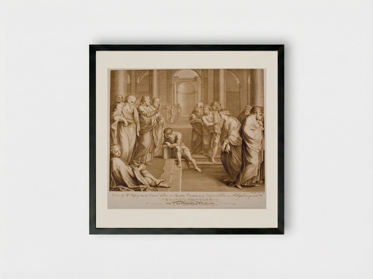 Woman Taken in Adultery - Francesco Bartolozzi - Framed Print Black