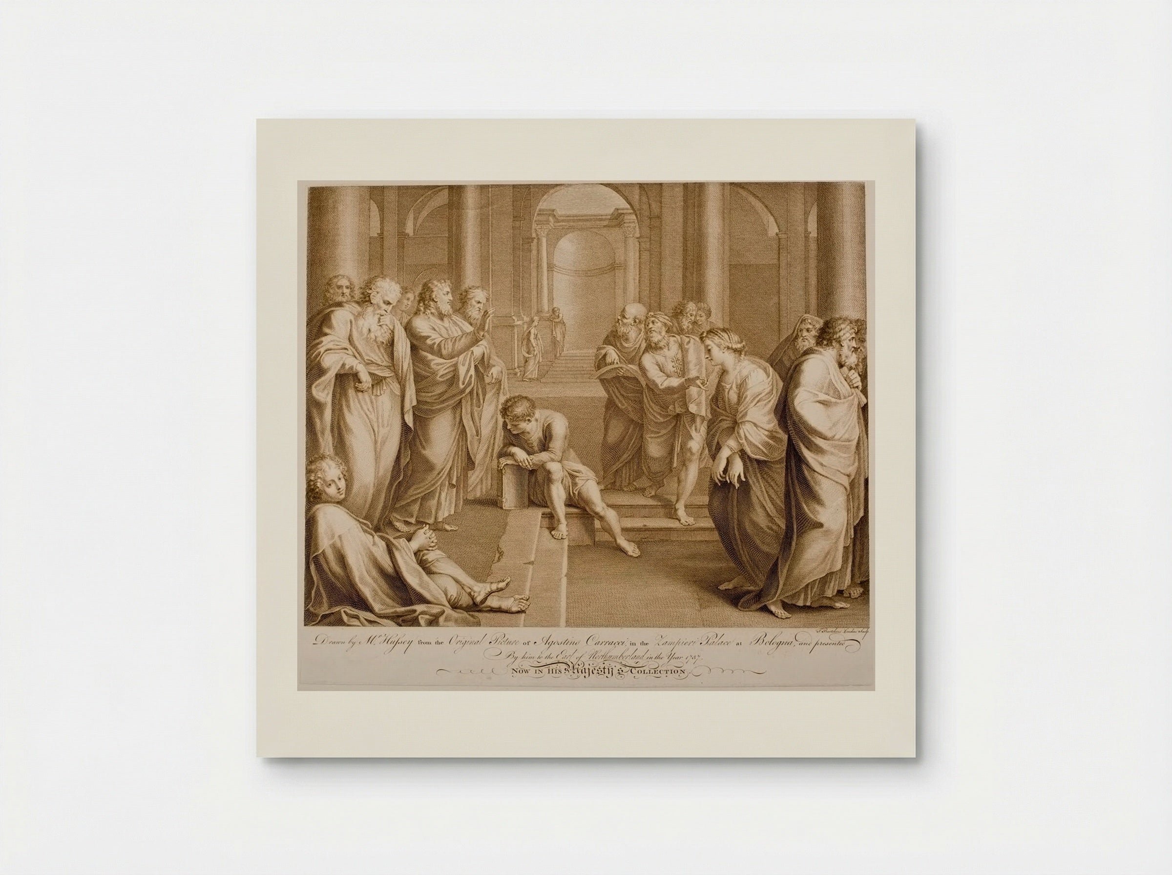 Woman Taken in Adultery - Francesco Bartolozzi - Poster