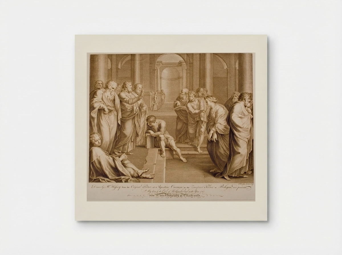 Woman Taken in Adultery - Francesco Bartolozzi - Poster