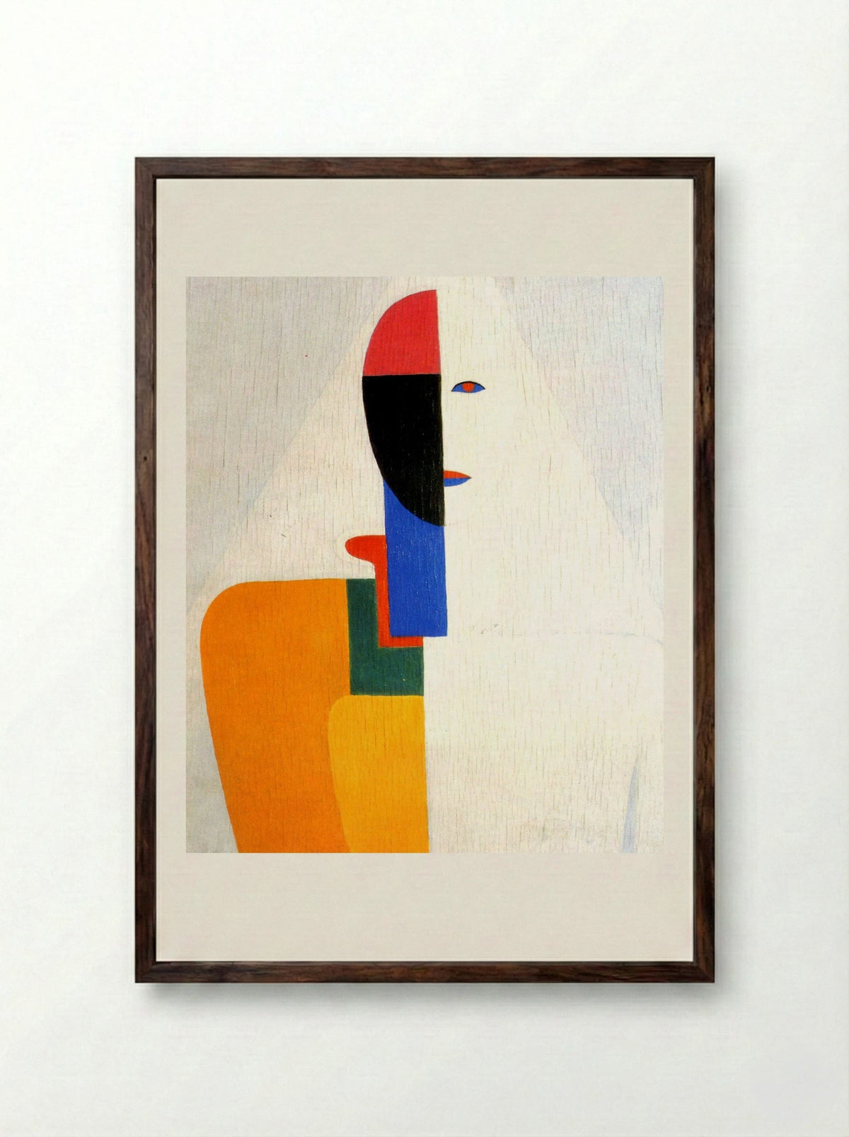 Woman Torso - Kazimir Malevich - Framed Print Dark Wood