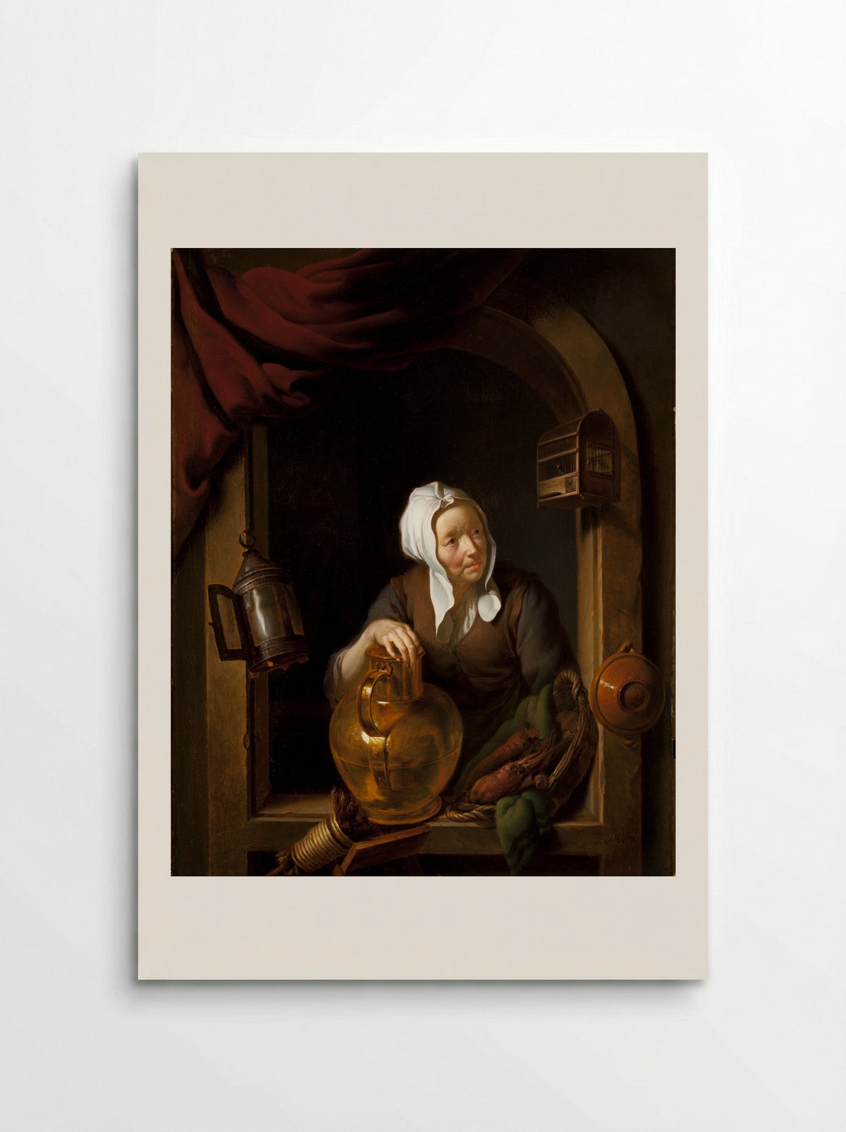 Woman Watering a Plant - Louis de Moni - Poster