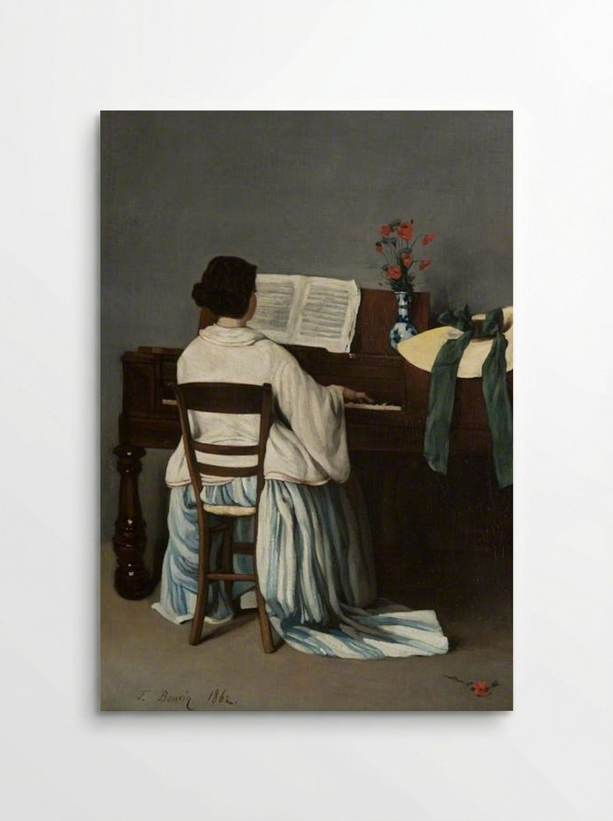 Woman at the Spinet - François Bonvin - Poster