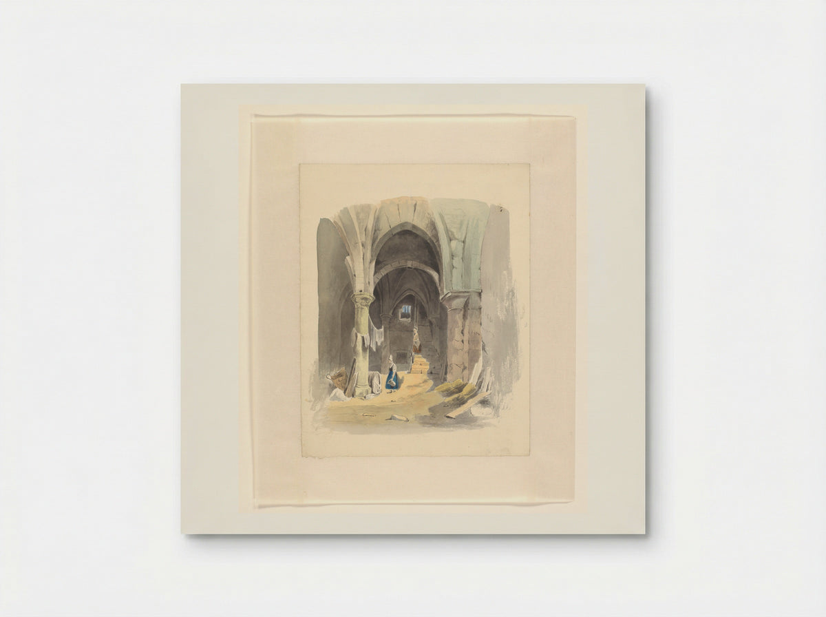 Woman by a Wine Cask in a Cellar - Johannes van Reijn - Poster