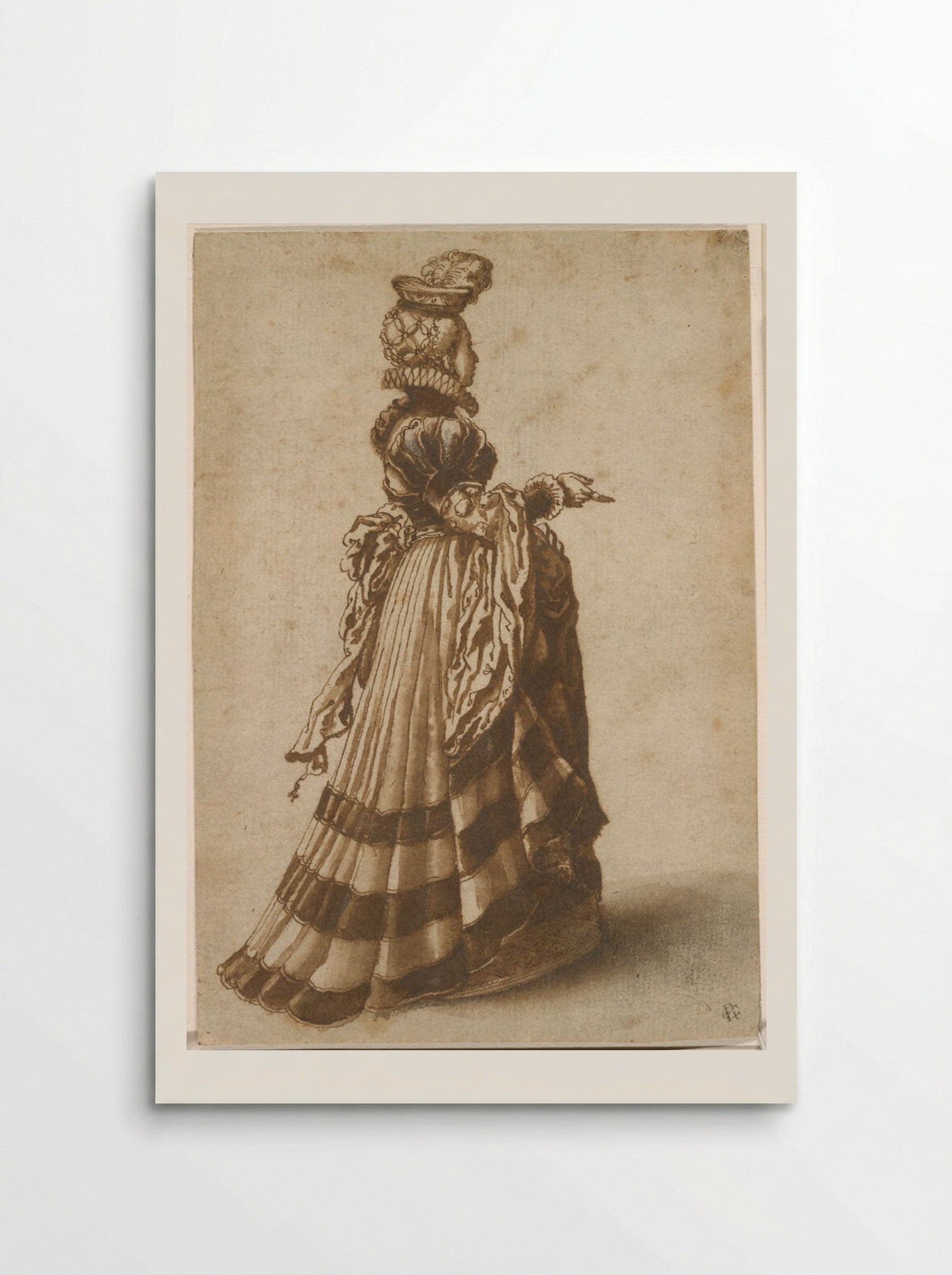 Woman in Sixteenth-Century Costume - Jan de Bisschop - Poster