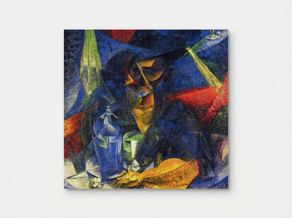 Woman in a Café: Compenetrations of Lights and Planes - Umberto Boccioni - Poster