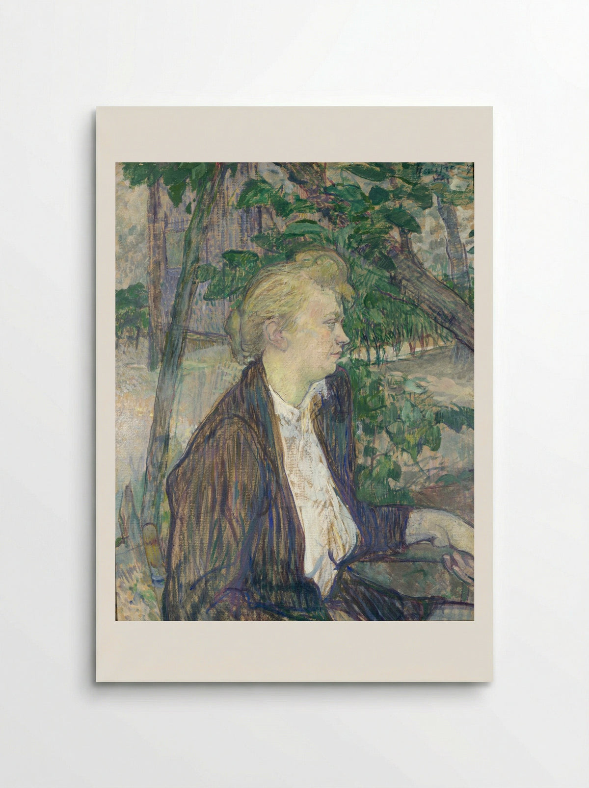 Woman in the Garden of Monsieur Forest - Henri de Toulouse-Lautrec - Poster