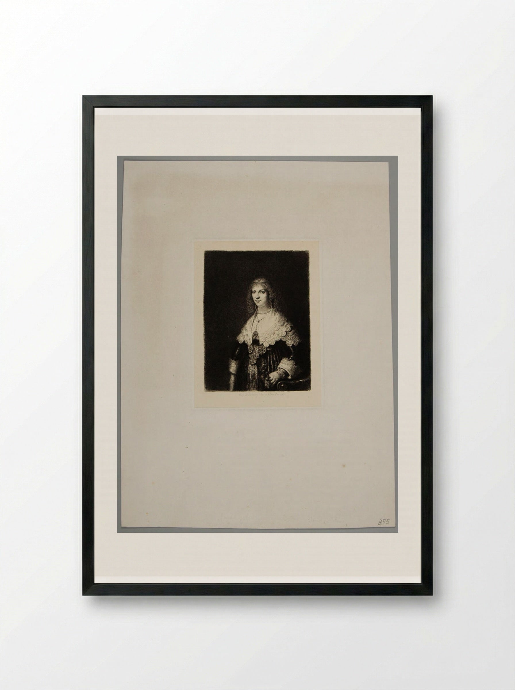 Woman of Utrecht - Léopold Flameng - Framed Print Black