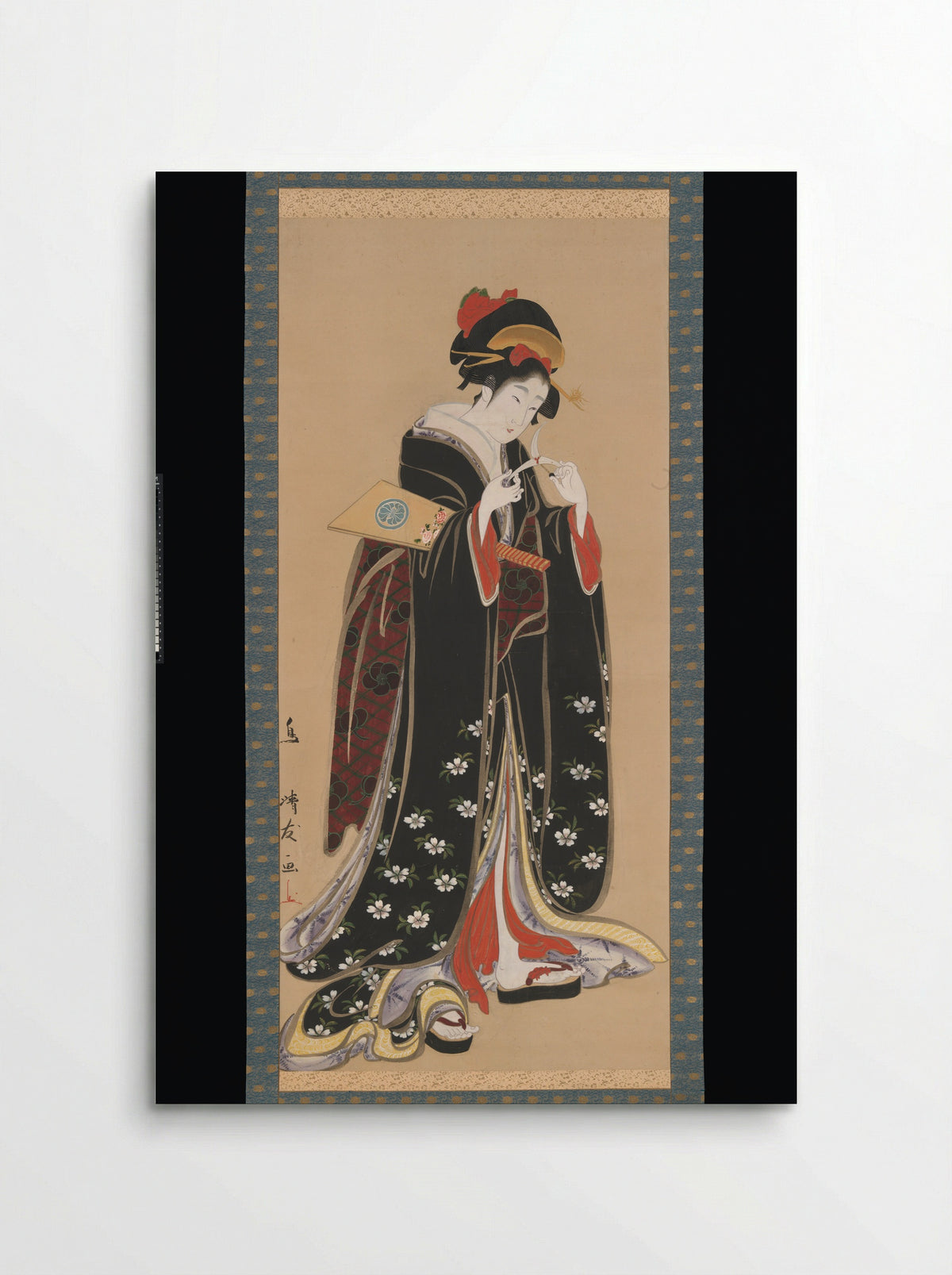 Woman with Battledore and Shuttlecock - Torii Kiyotomo - Poster