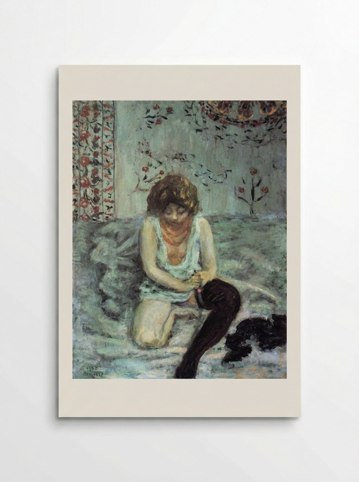 Woman with Black Stockings - Pierre Bonnard - Poster