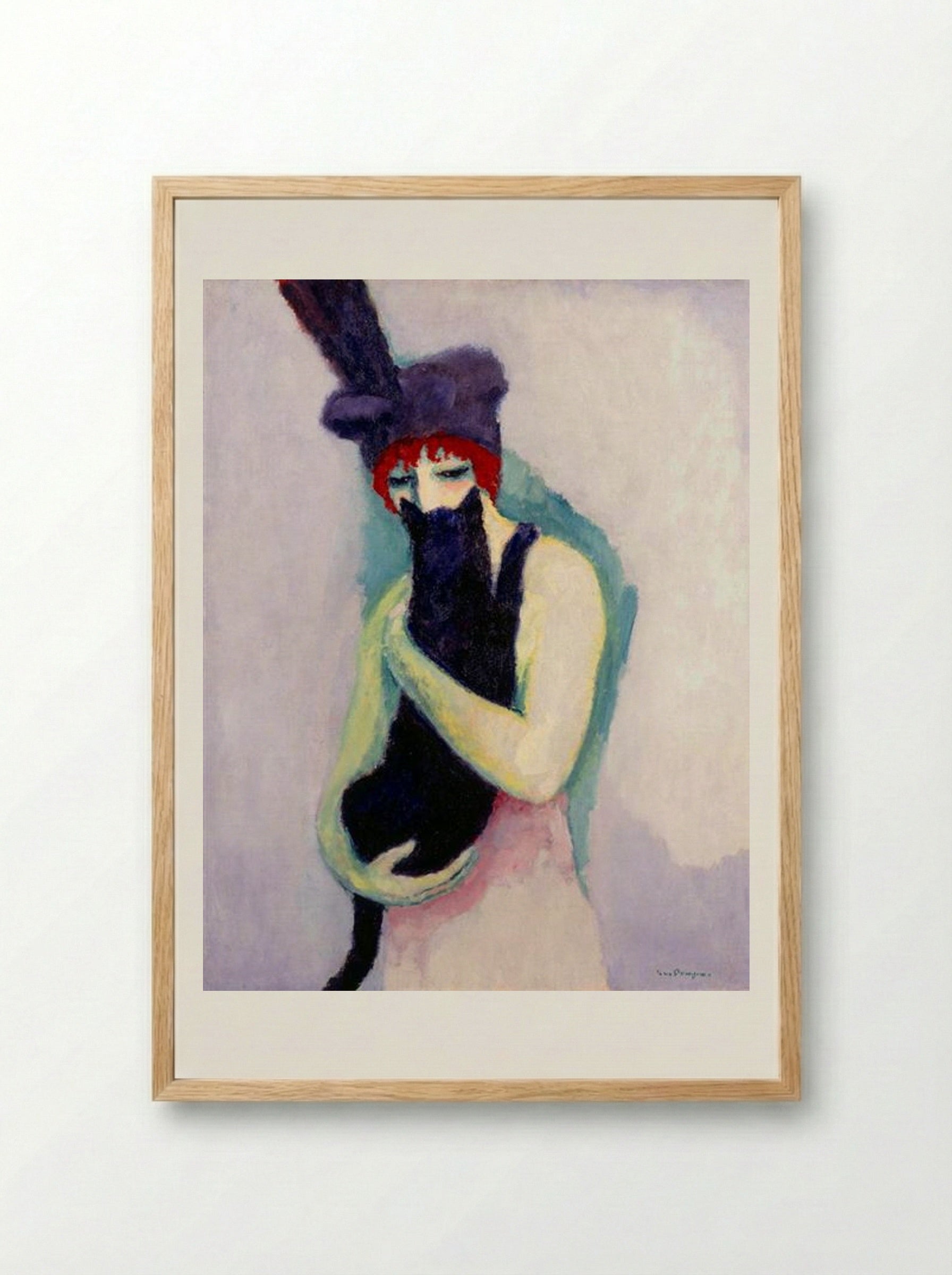 Woman with Cat - Kees van Dongen - Framed Print Wood