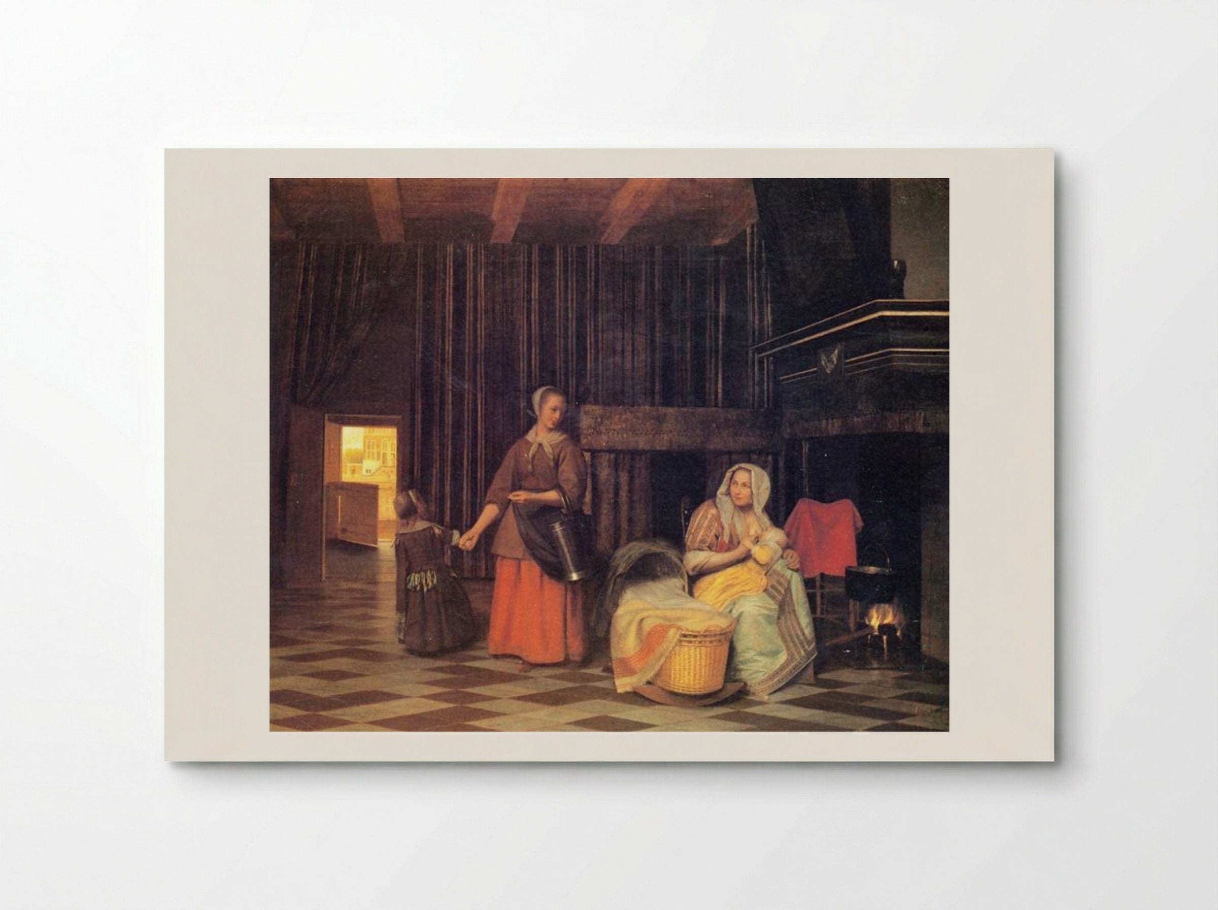 Woman with Infant, Serving Maid with Child - Pieter de Hooch - Poster