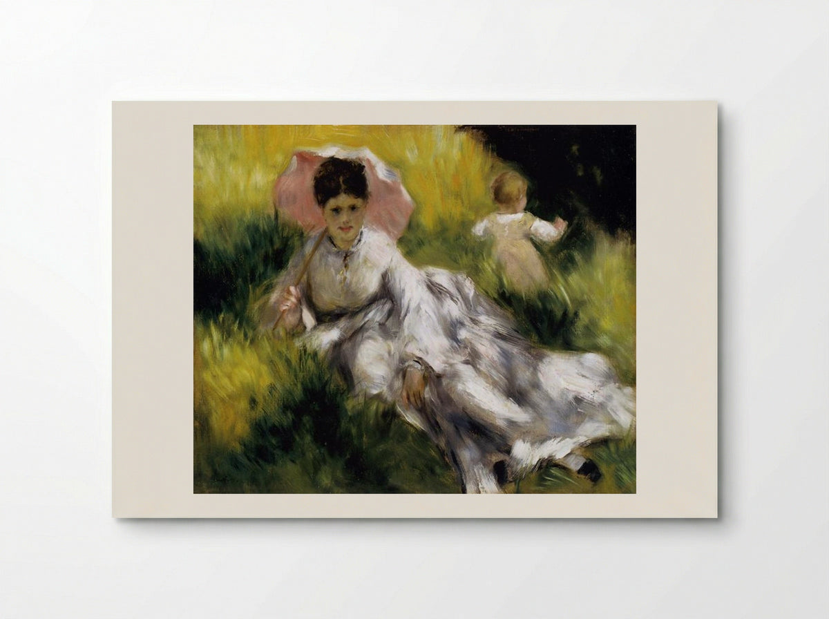 Woman with Parasol - Pierre-Auguste Renoir - Poster
