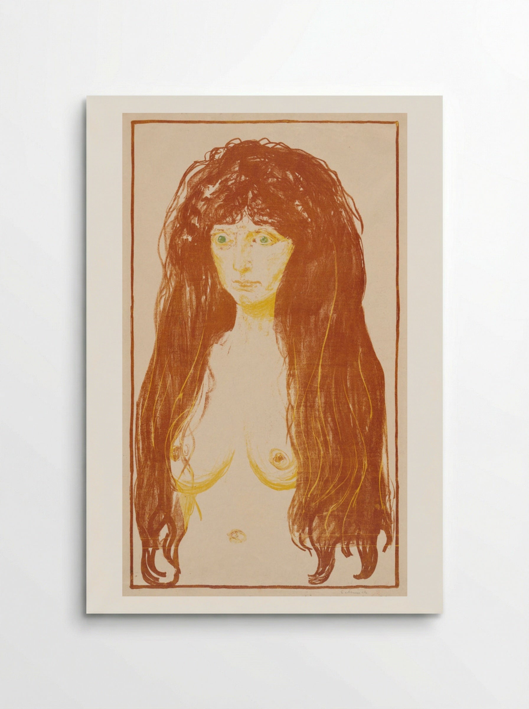 Woman with Red Hair and Green Eyes (The Sin) - Edvard Munch - Poster