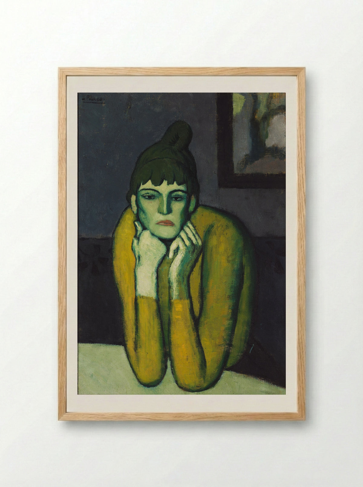 Woman with a Chignon - Pablo Picasso - Framed Print Wood