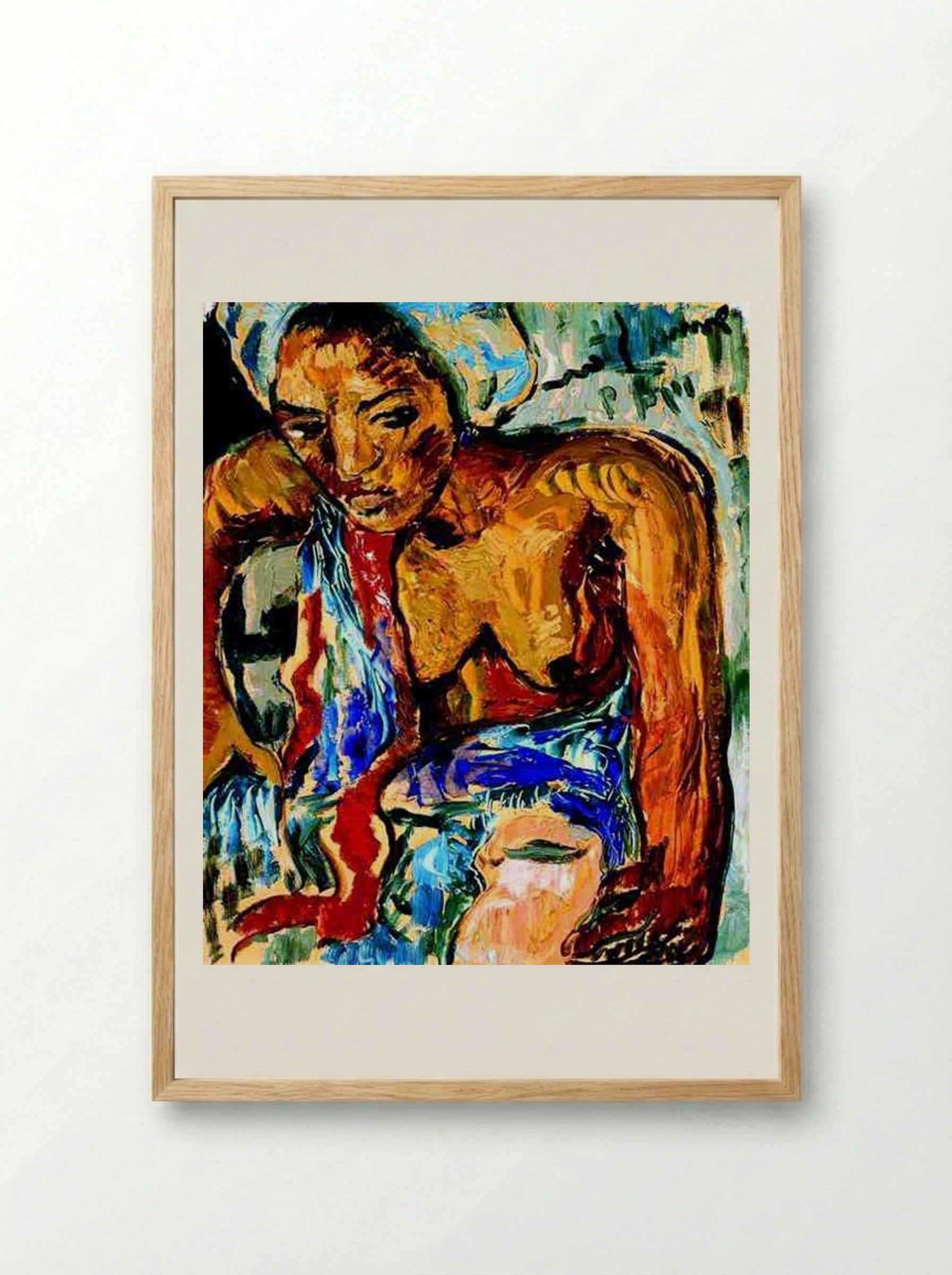 Woman with a Jug - Irma Stern - Framed Print Wood
