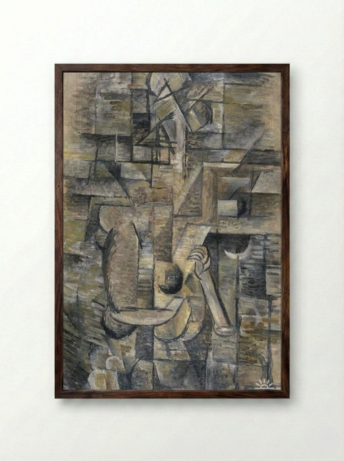 Woman with a Mandolin - Georges Braque - Framed Print Dark Wood