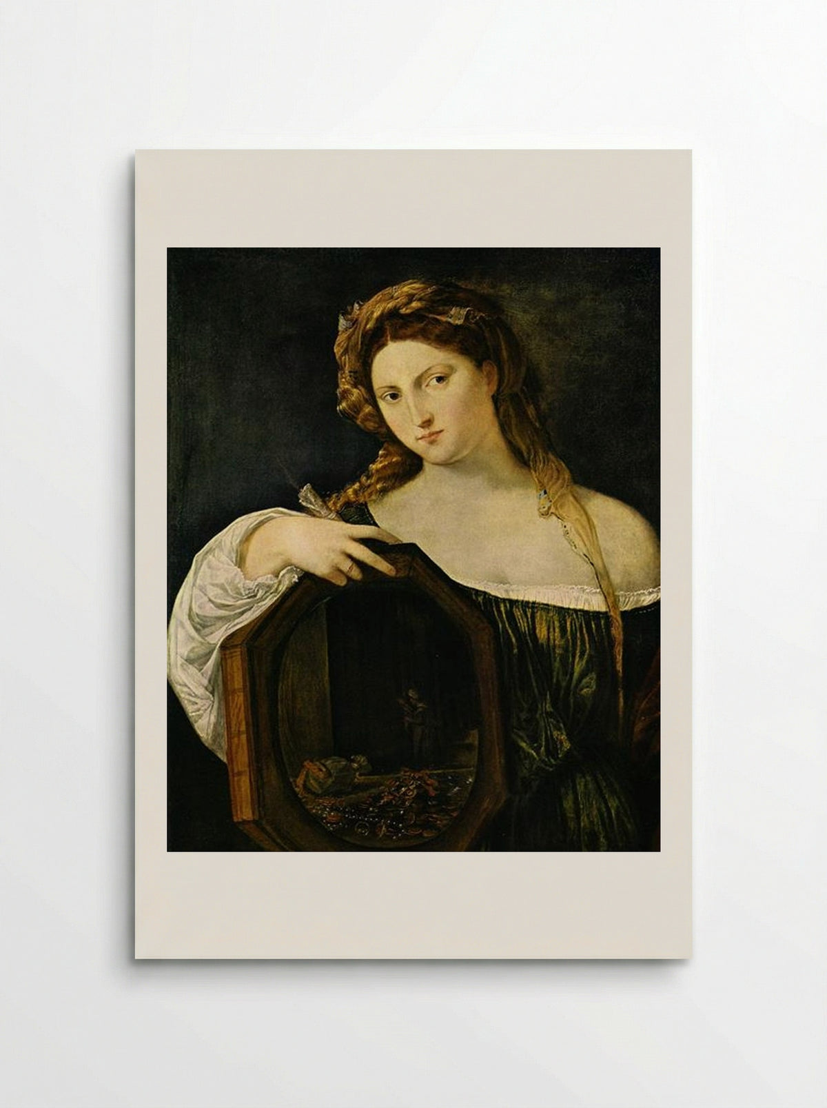 Woman with a Mirror - Titian - Poster
