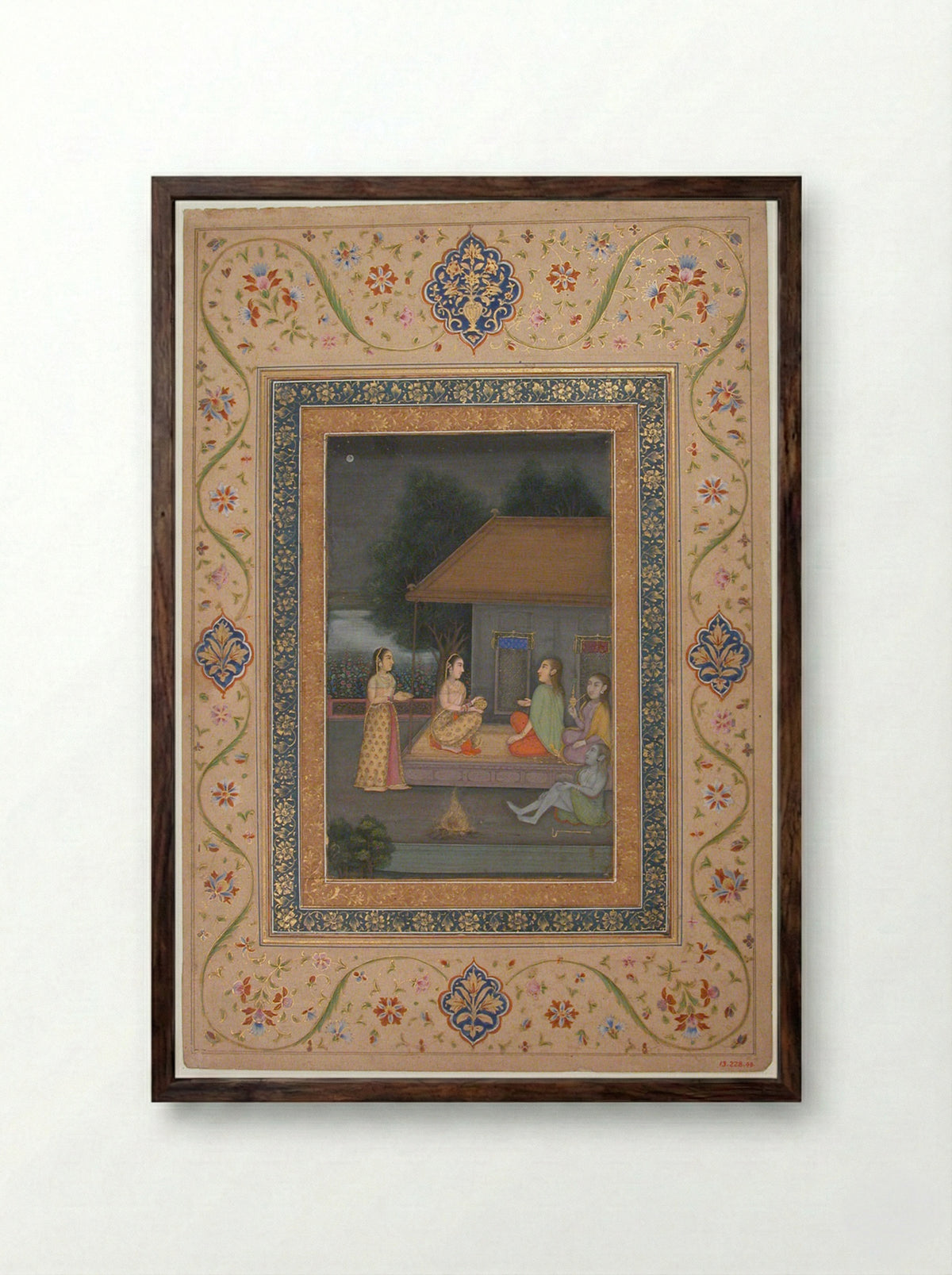 Women Conversing - Unknown Artist - Framed Print Dark Wood